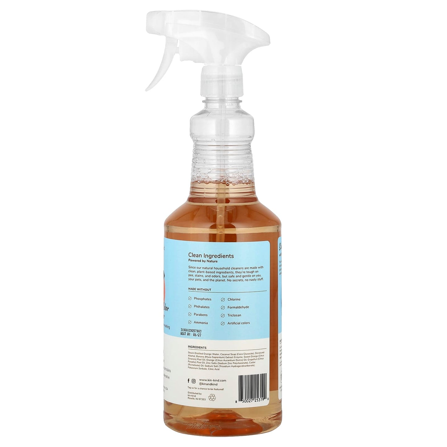 Kin+Kind, Pee + Stain + Odor Destroyer, Multisurface, Citrus, 32 fl oz (946 ml) - Image 2