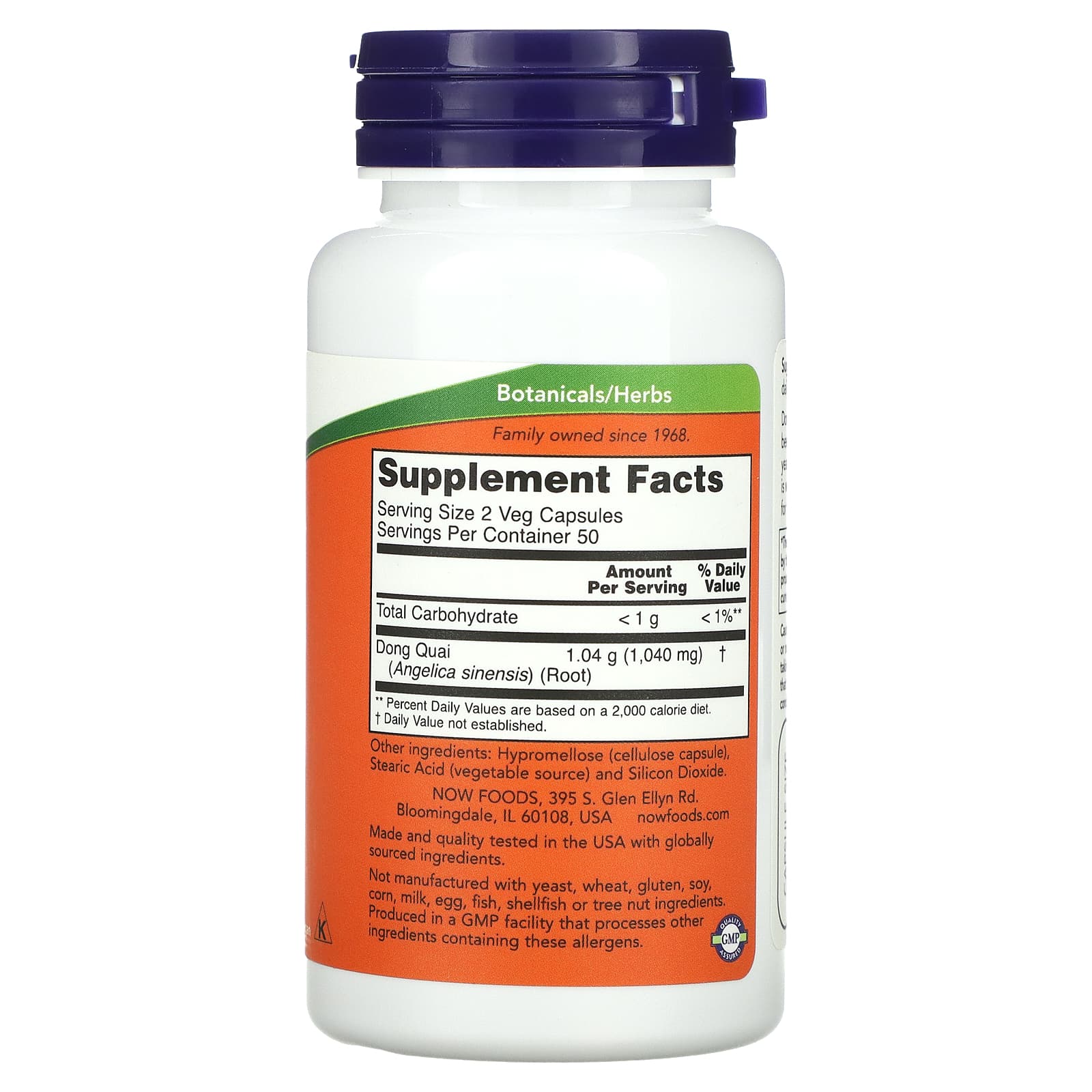 NOW Foods, Dong Quai, 520 mg, 100 Veg Capsules - Image 2