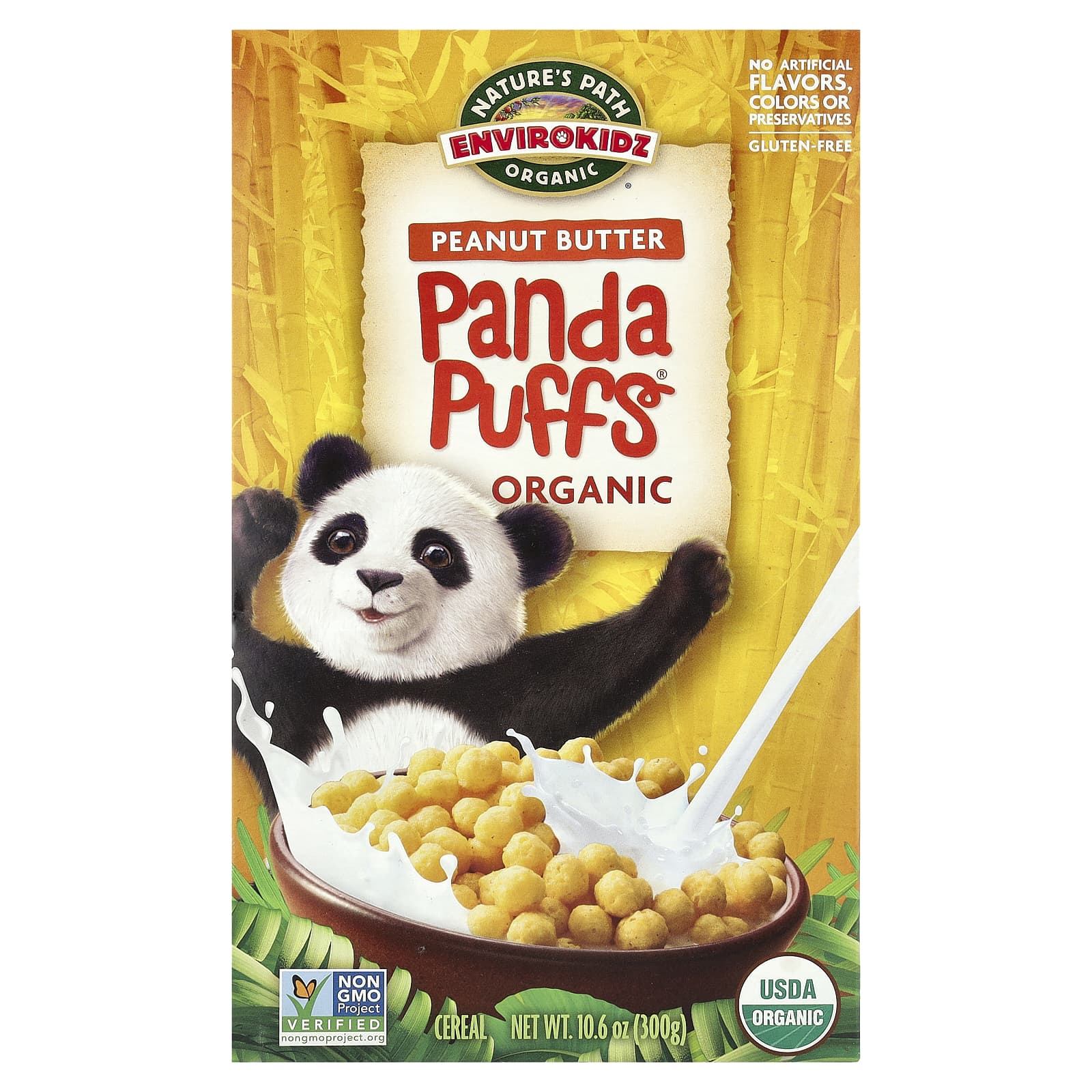 Nature's Path, EnviroKidz, Organic Peanut Butter Panda Puffs® Cereal, 10.6 oz (300 g) - Image 1