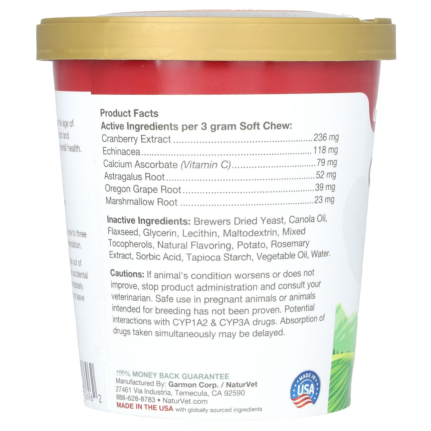 NaturVet, Cranberry Relief, Healthy Urinary Tract + Echinacea, For Dogs, 60 Soft Chews, 6.3 oz (180 g) - Image 2