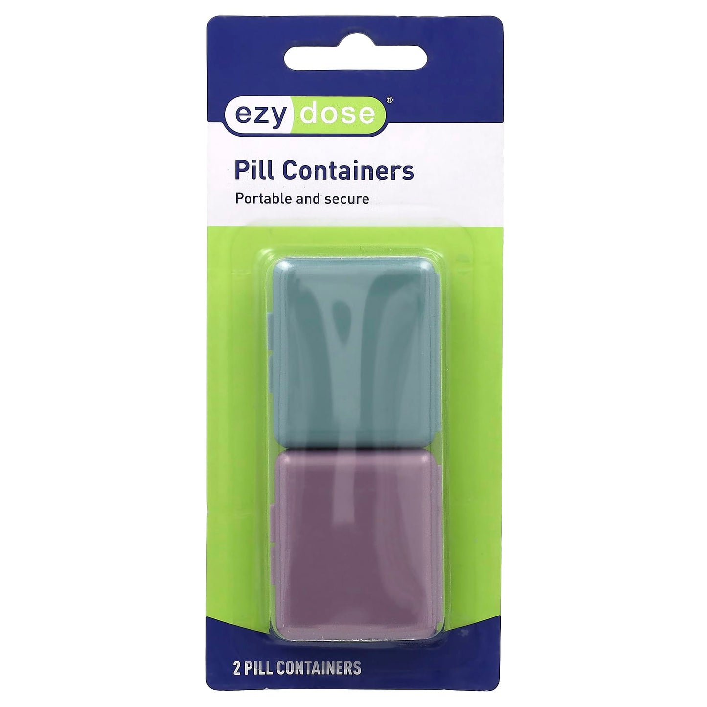 Portable Ezy Dose Pill Containers for On-The-Go - 2 Pack - Image 1