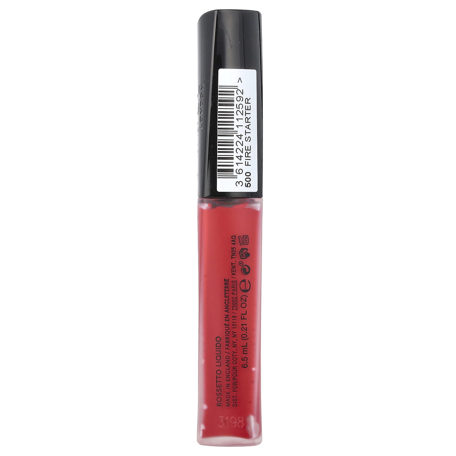 Rimmel London, Stay Matte, Liquid Lip Colour, 500 Fire Starter, 0.21 fl oz (6.5 ml) - Image 2