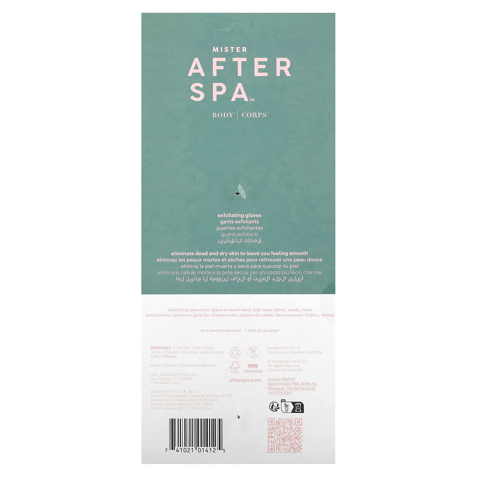Exfoliating Gloves for Smooth Skin by AfterSpa - 1 Pair - Image 2