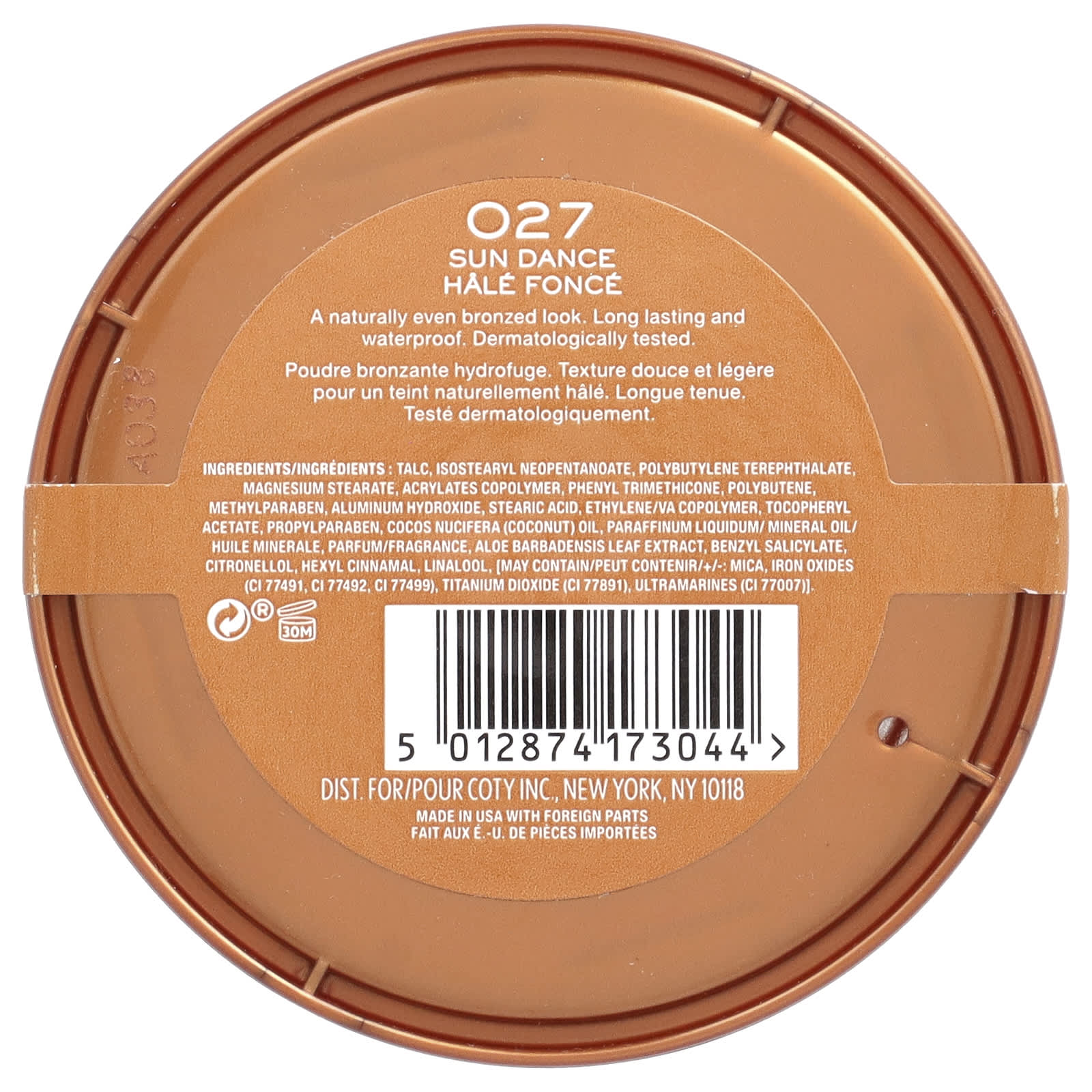 Rimmel London, Natural Bronzer, Waterproof Bronzing Powder, 027 Sun Dance, 0.49 oz (14 g) - Image 2