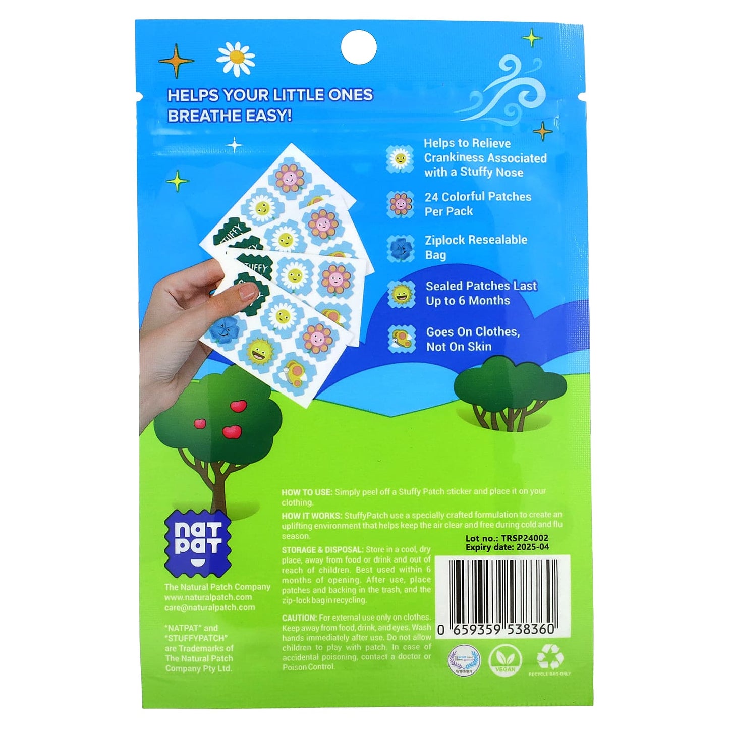 NATPAT, Nat Pat, Stuffy Patch, 24 Patches - Image 2