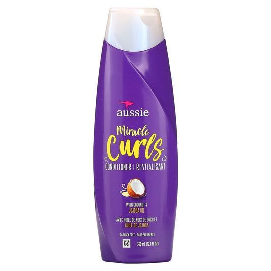 Aussie Miracle Curls Coconut & Jojoba Oil Conditioner 12.1 fl oz - Image 1