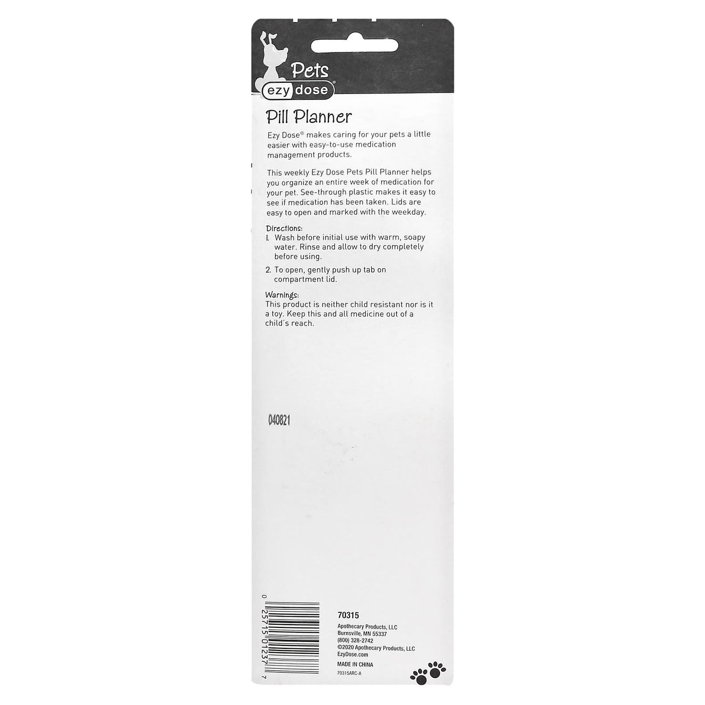 Pet Medication Organizer | Weekly Pill Planner for Dogs - Image 2
