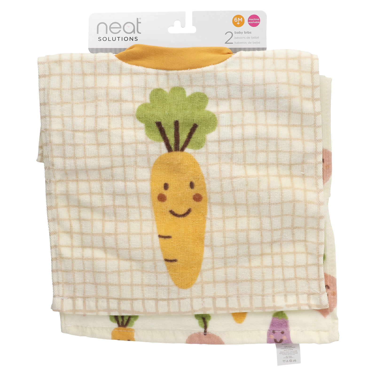 Neat Solutions, Baby Bibs, 6M+, Veggies, 2 Count - Image 1