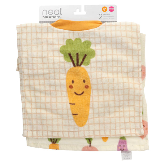 Neat Solutions, Baby Bibs, 6M+, Veggies, 2 Count - Image 1