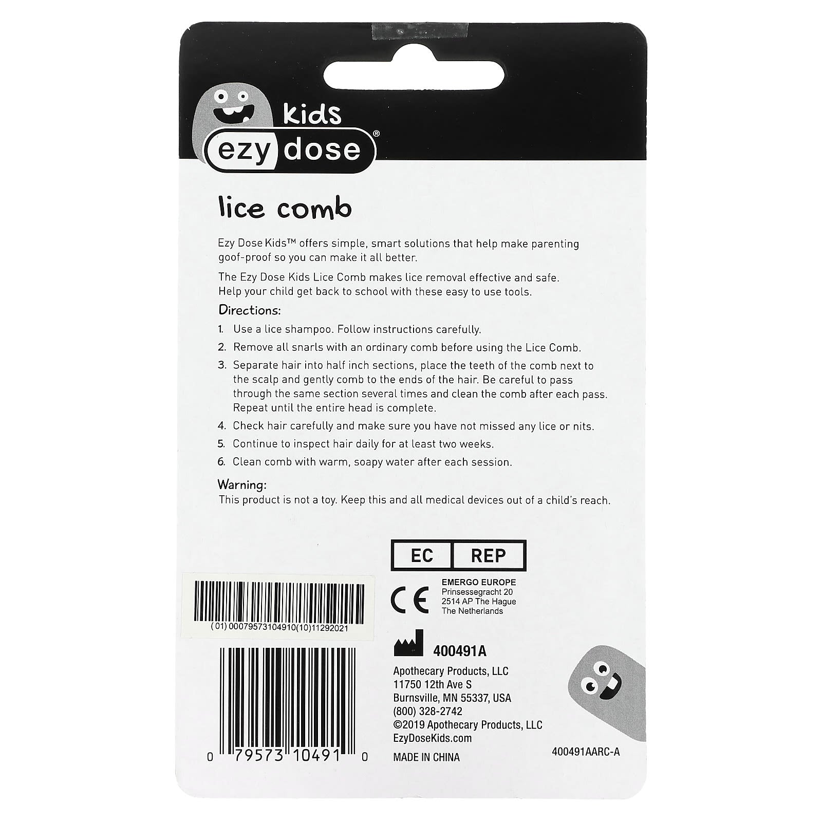 Ezy Dose Kids Lice Comb for Effective Lice Removal - Image 2