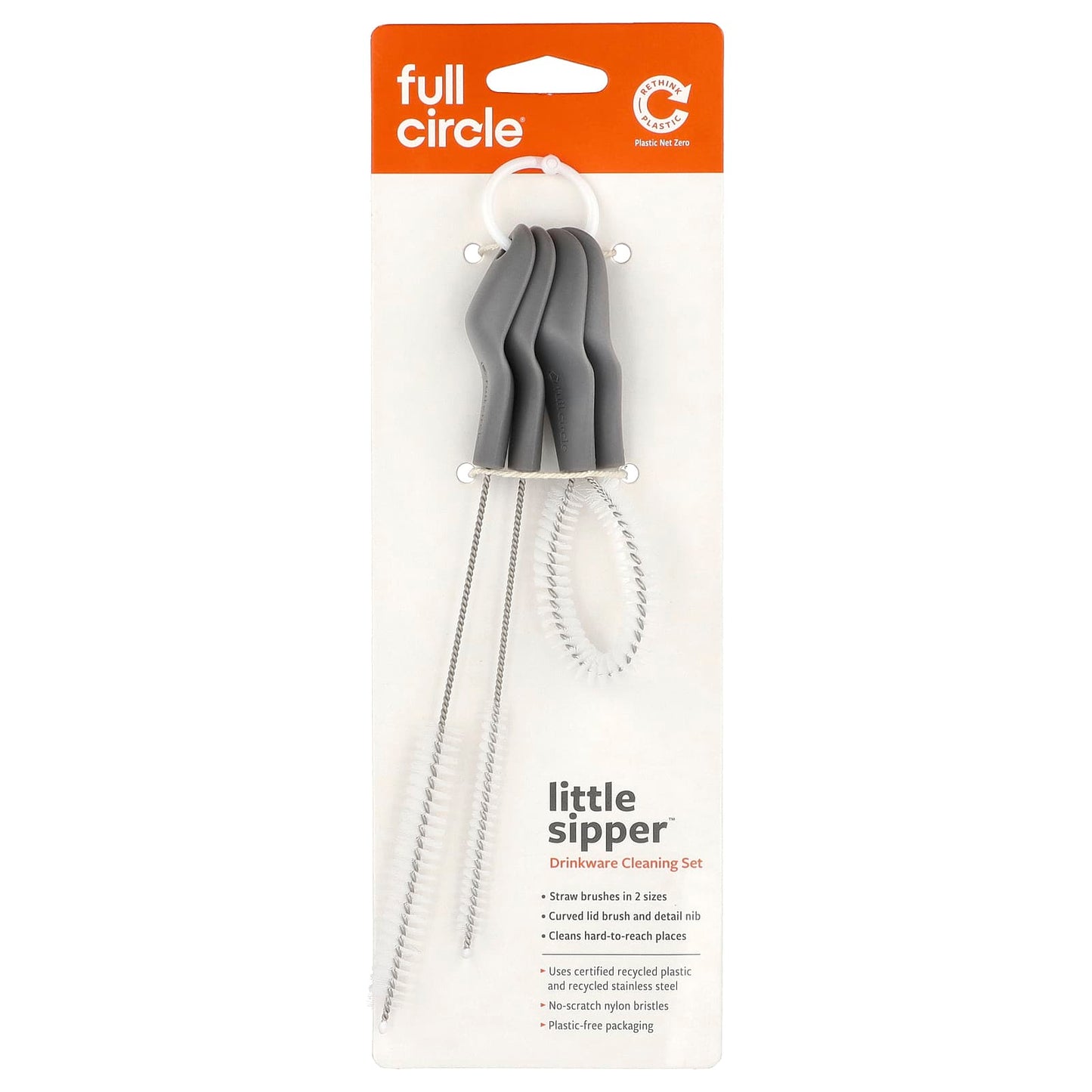 Full Circle Little Sipper Drinkware Cleaning Set, 4 Brushes - Image 1