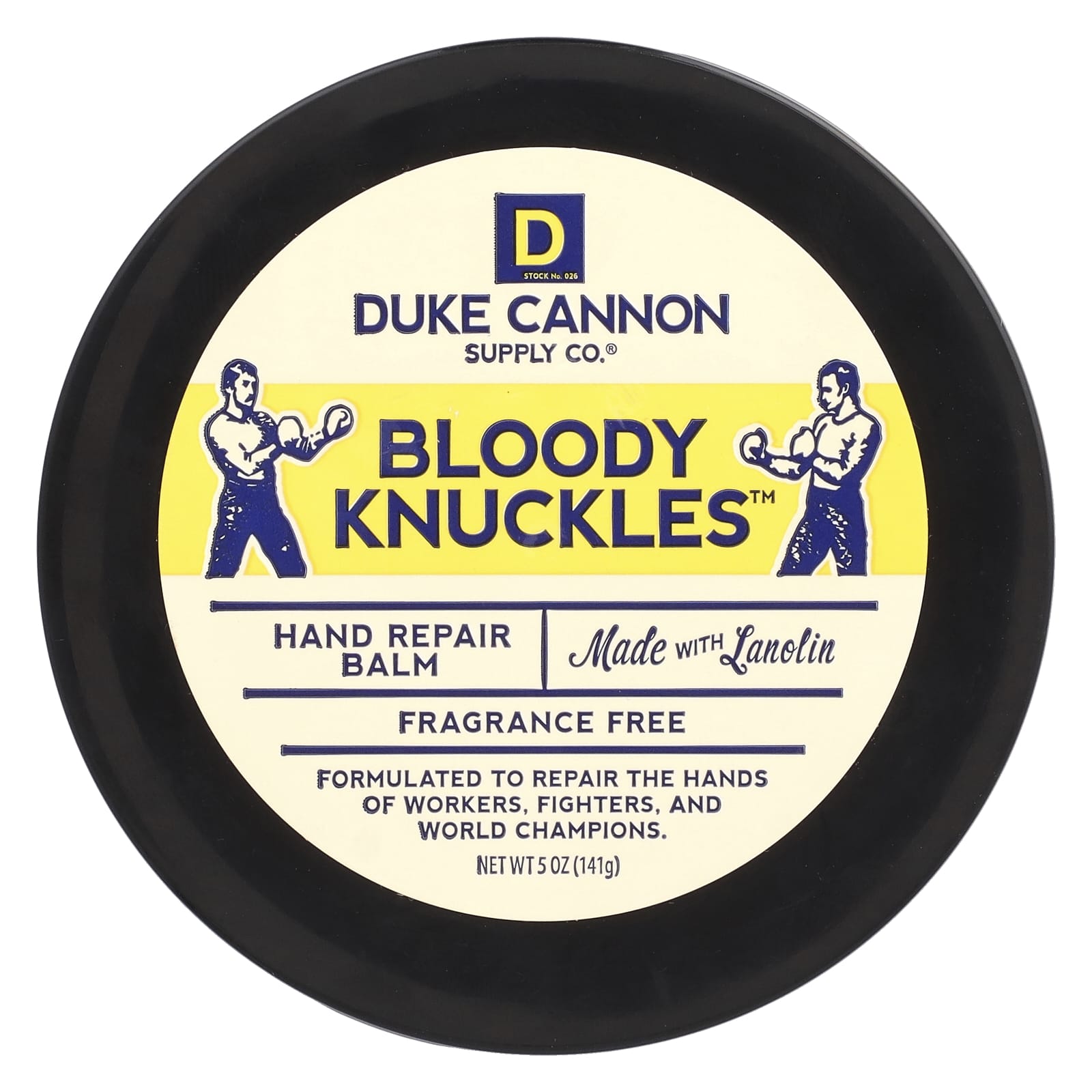 Duke Cannon Supply Co. Bloody Knuckles Hand Repair Balm, Fragrance Free, 5 oz - Image 1
