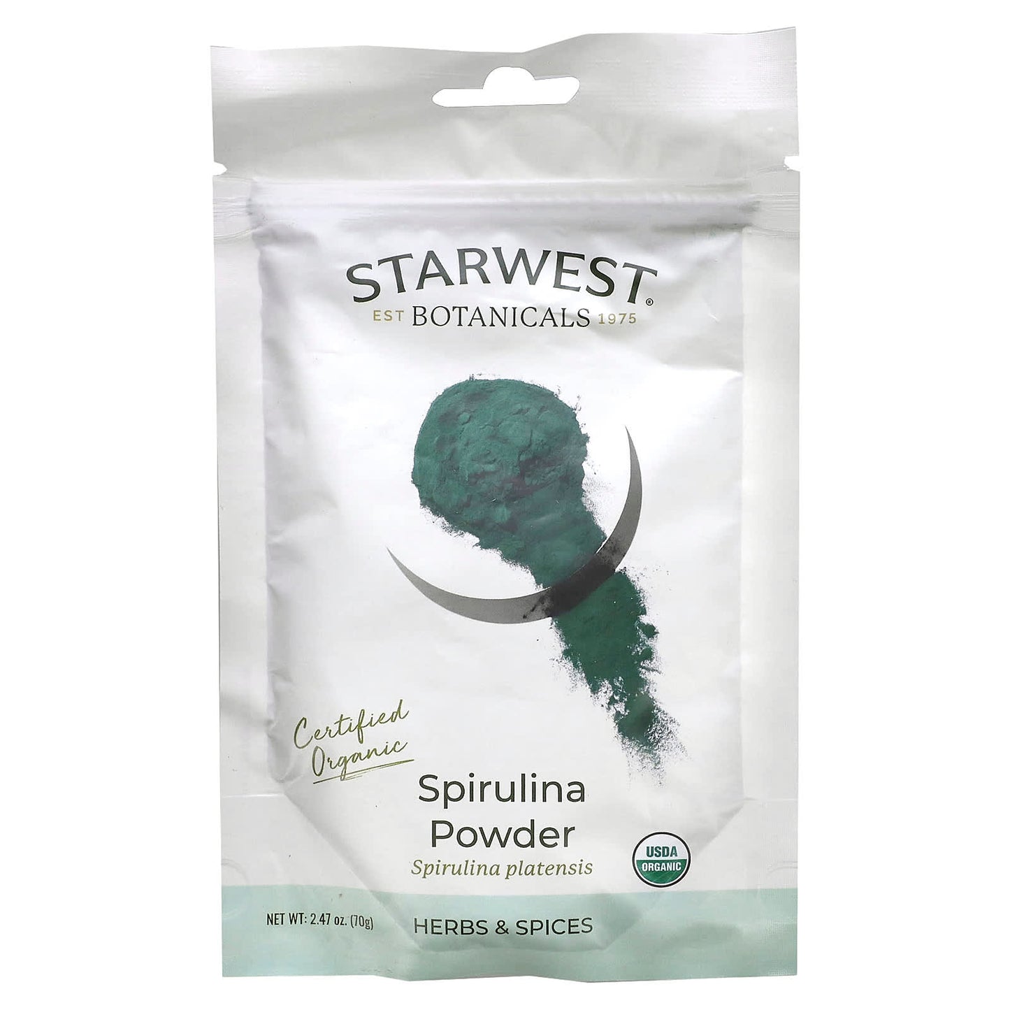 Starwest Botanicals, Organic Spirulina Powder, 2.47 oz (70 g) - Image 1