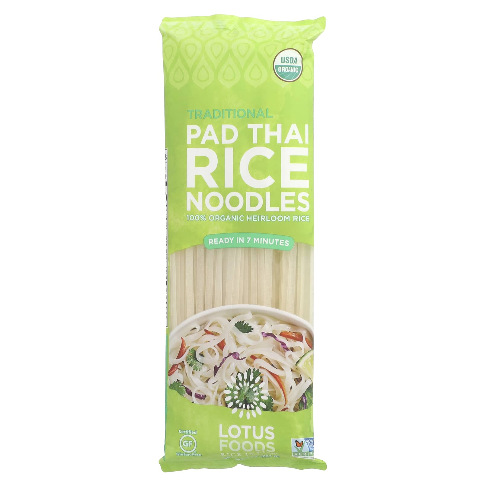 Lotus Foods, Traditional Pad Thai Rice Noodles, 8 oz (227 g) - Image 1