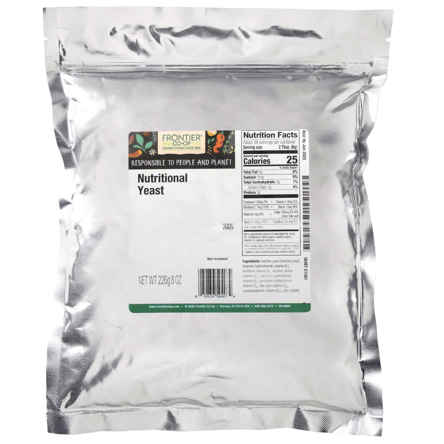Frontier Co-op, Nutritional Yeast, 8 oz (226 g)