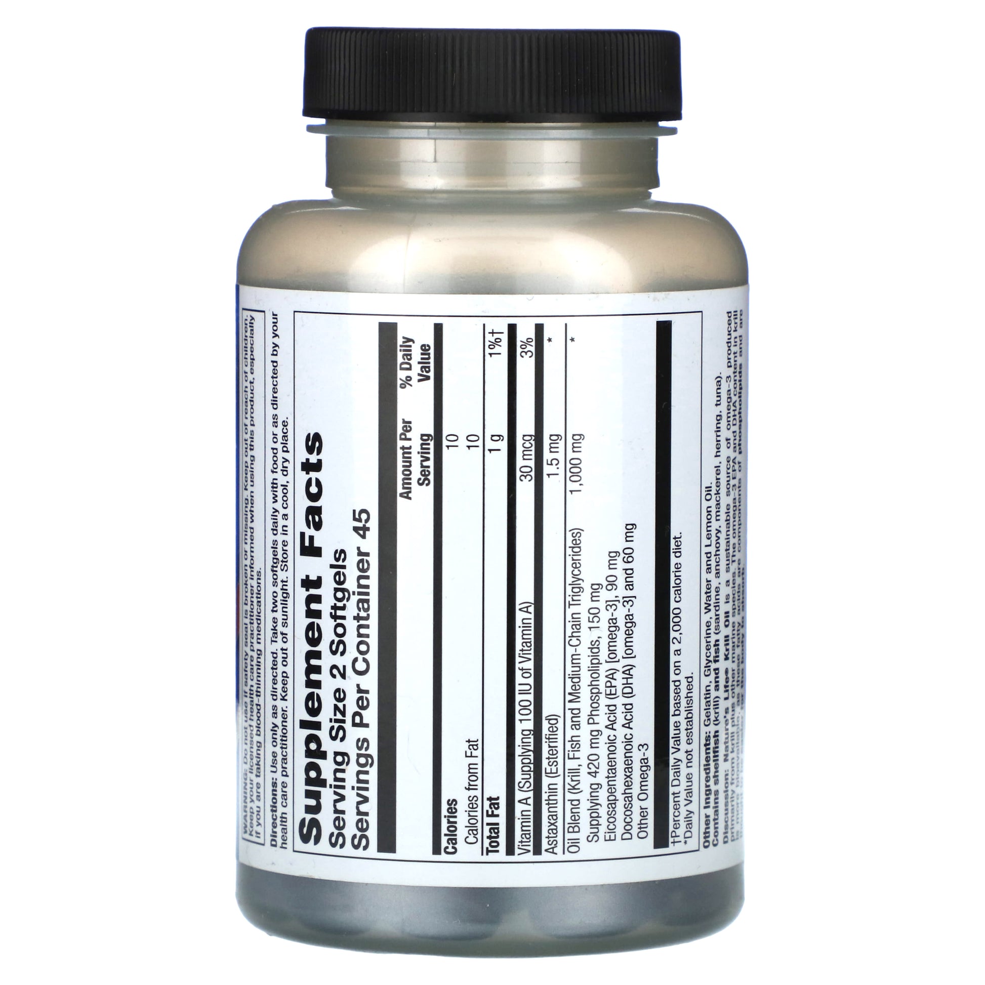 Nature's Life, Krill Oil, 500 mg, 90 Mini Softgels - Image 2