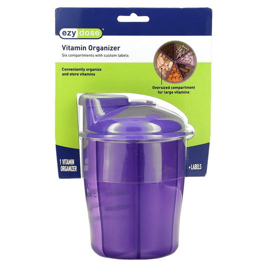 Ezy Dose Vitamin Organizer with Custom Labels, Easy Storage - Image 1