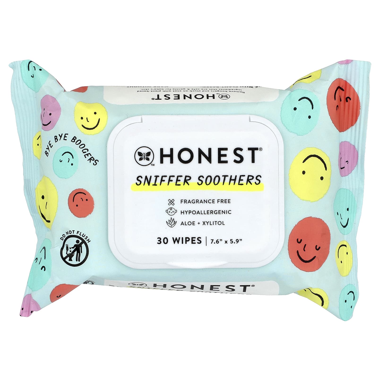 The Honest Company, Sniffer Soothers, Fragrance Free, 30 Wipes - Image 1