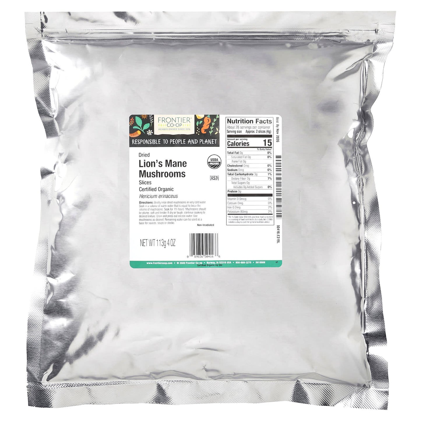 Organic Lion's Mane Mushroom Slices by Frontier Co-op - Image 2