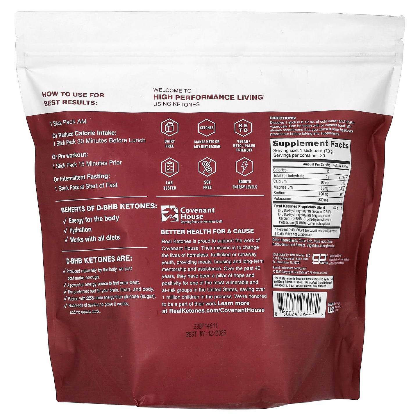 Real Ketones, Shift, Caffeinated Mixed Berry, 30 Packets, 0.26 oz (7.3 g) Each - Image 2