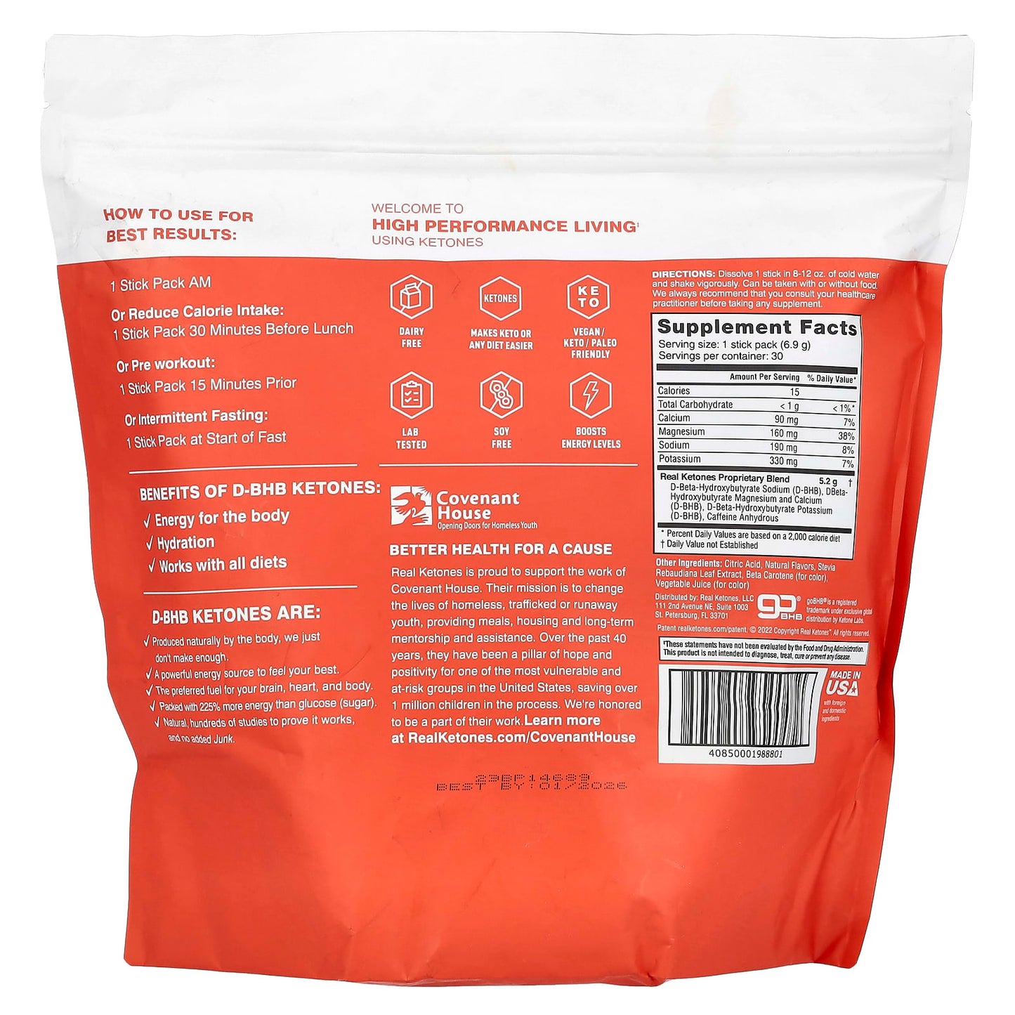 Real Ketones, Shift, Caffeinated Peach, 30 Drink Mix Packets, 0.24 oz (6.9 g) Each - Image 2