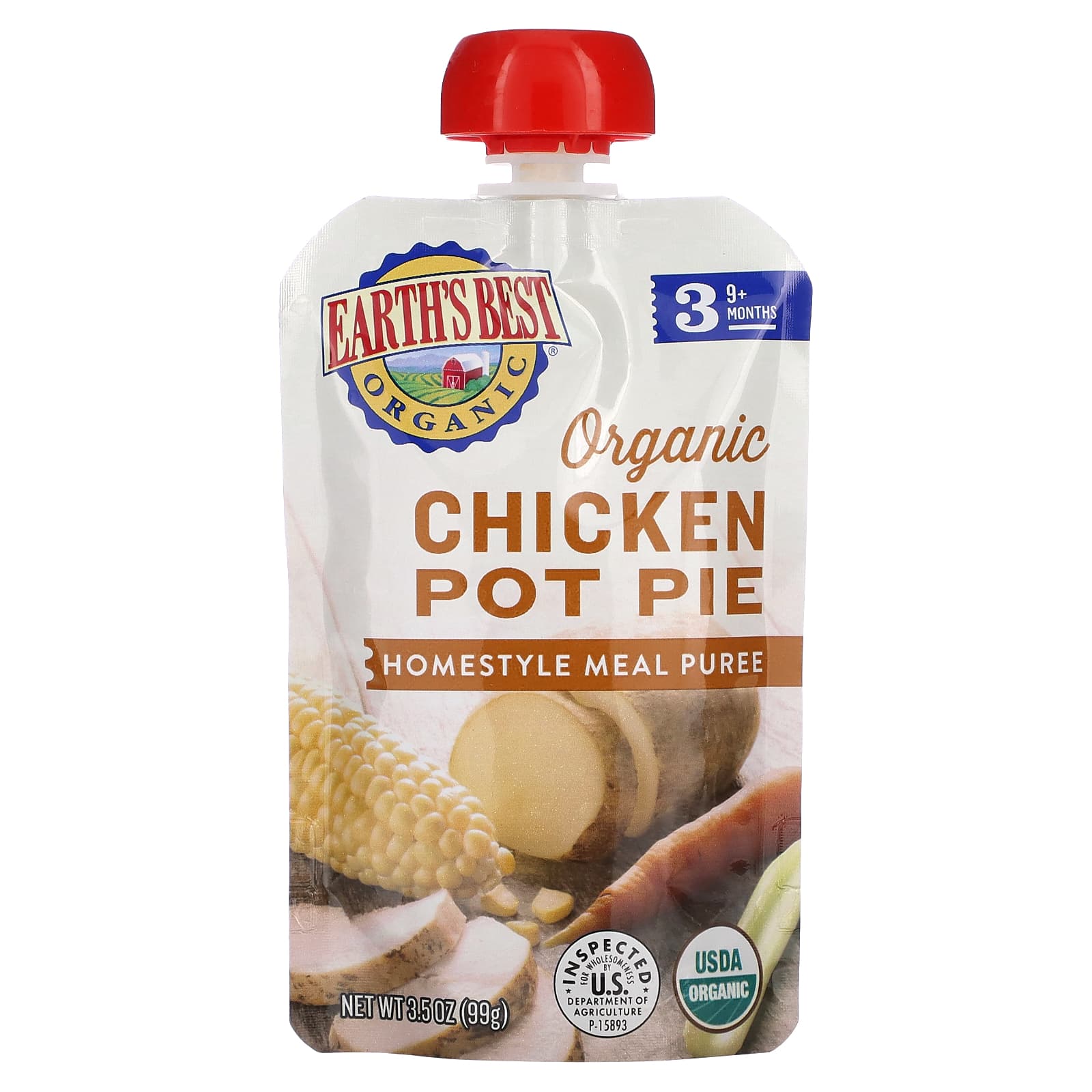 Organic Chicken Pot Pie Baby Food for 9+ Months by Earth's Best - Image 1