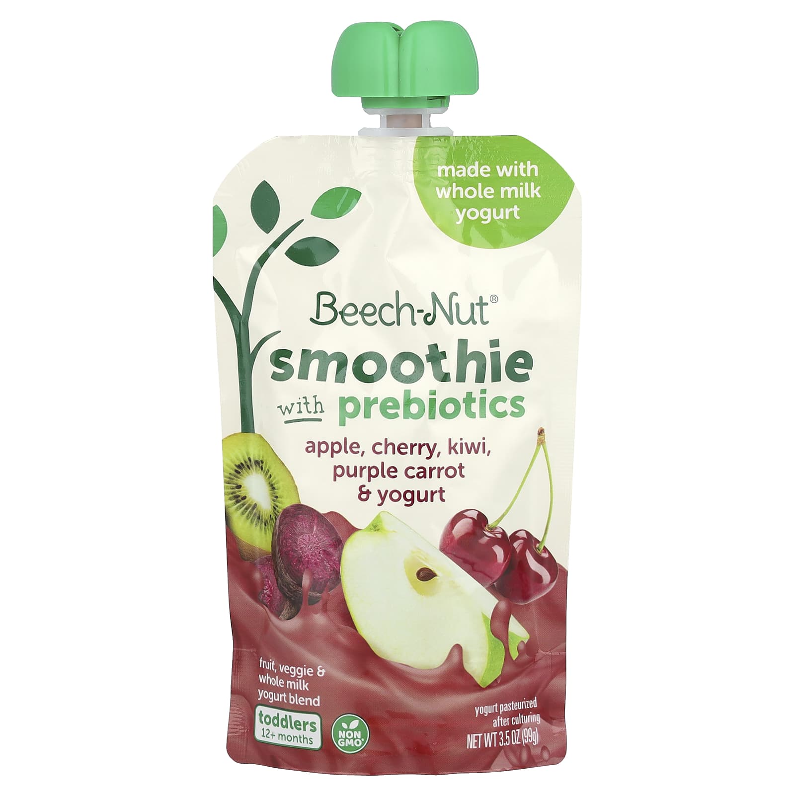 Beech-Nut Toddlers' Prebiotic Fruit & Yogurt Smoothies, 12+ Months, 3.5 oz - Image 1