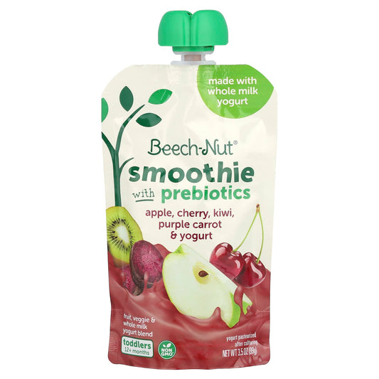 Beech-Nut Toddlers' Prebiotic Fruit & Yogurt Smoothies, 12+ Months, 3.5 oz - Image 1