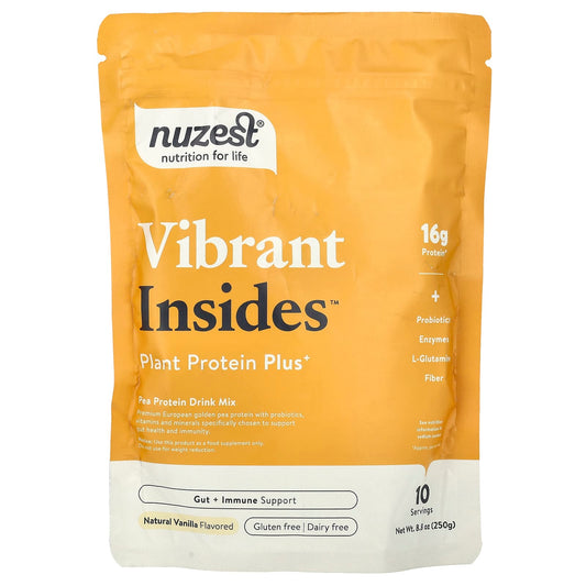 Nuzest, Vibrant Insides™, Plant Protein Plus+, Natural Vanilla, 8.8 oz (250 g) - Image 1