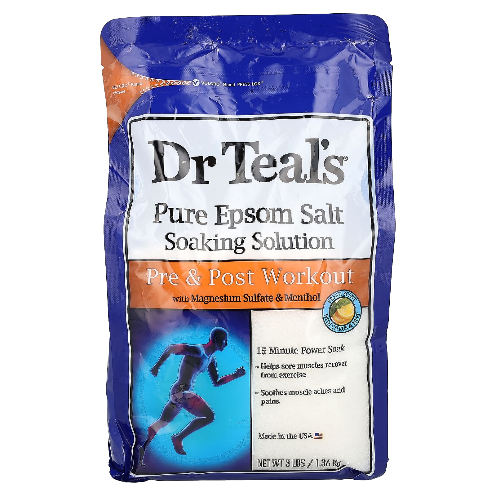Dr. Teal's Pure Epsom Salt Soaking Solution for Post-Workout Recovery - Image 1
