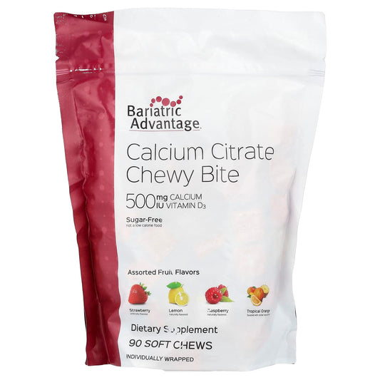 Bariatric Calcium Citrate Chewy Bites, Sugar-Free, Assorted Fruit Flavors - Image 1