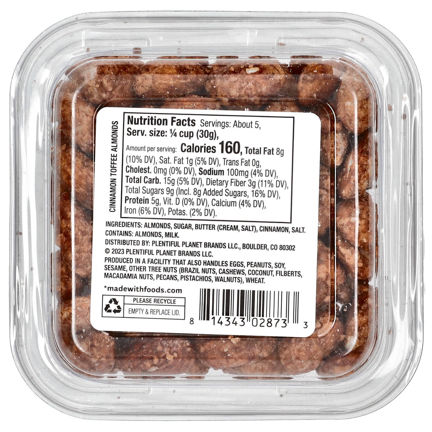 Made With, Cinnamon Toffee Almonds, 5 oz (142 g) - Image 2