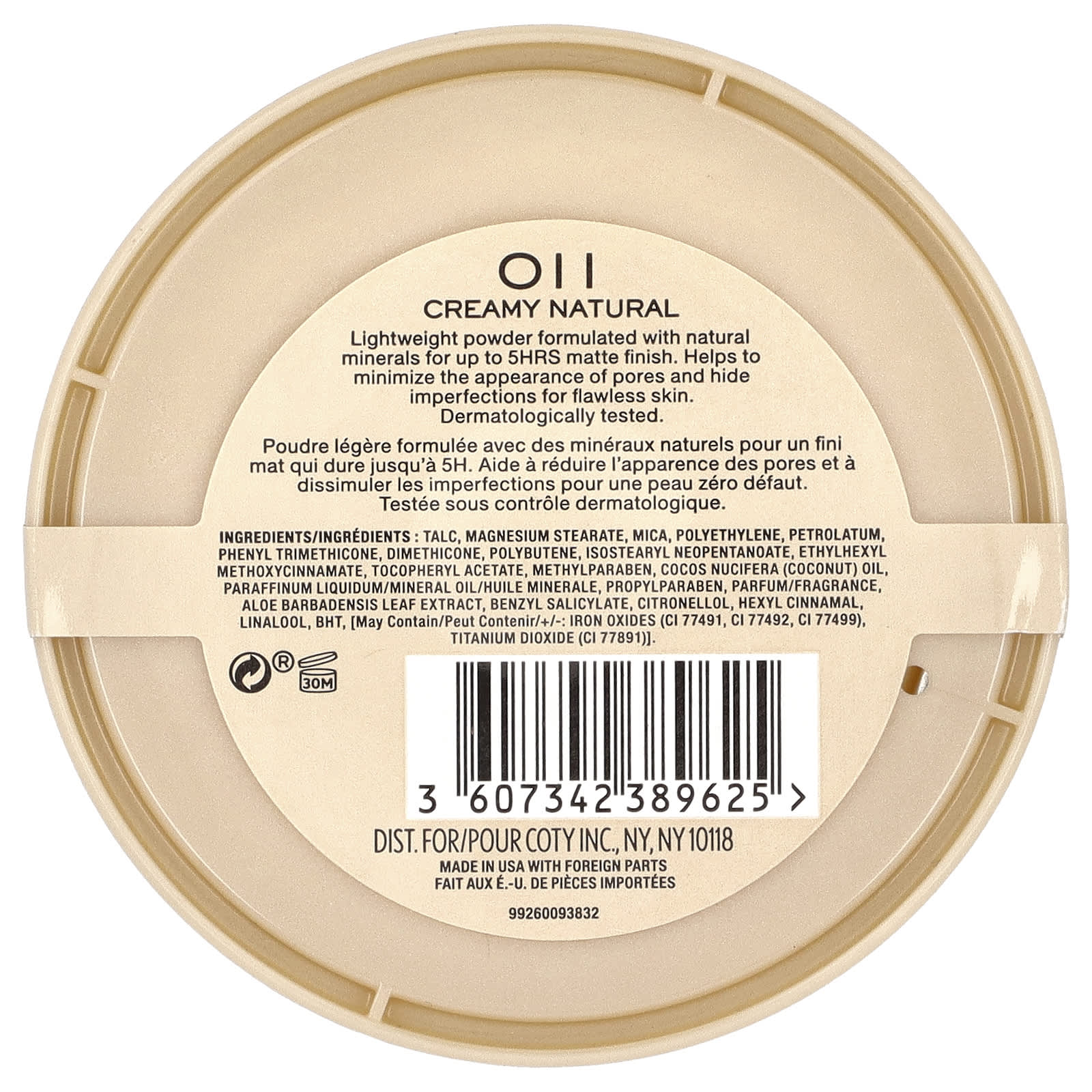 Rimmel London, Stay Matte, Lightweight Mattifying Powder, 011 Creamy Natural, 0.49 oz (14 g) - Image 2