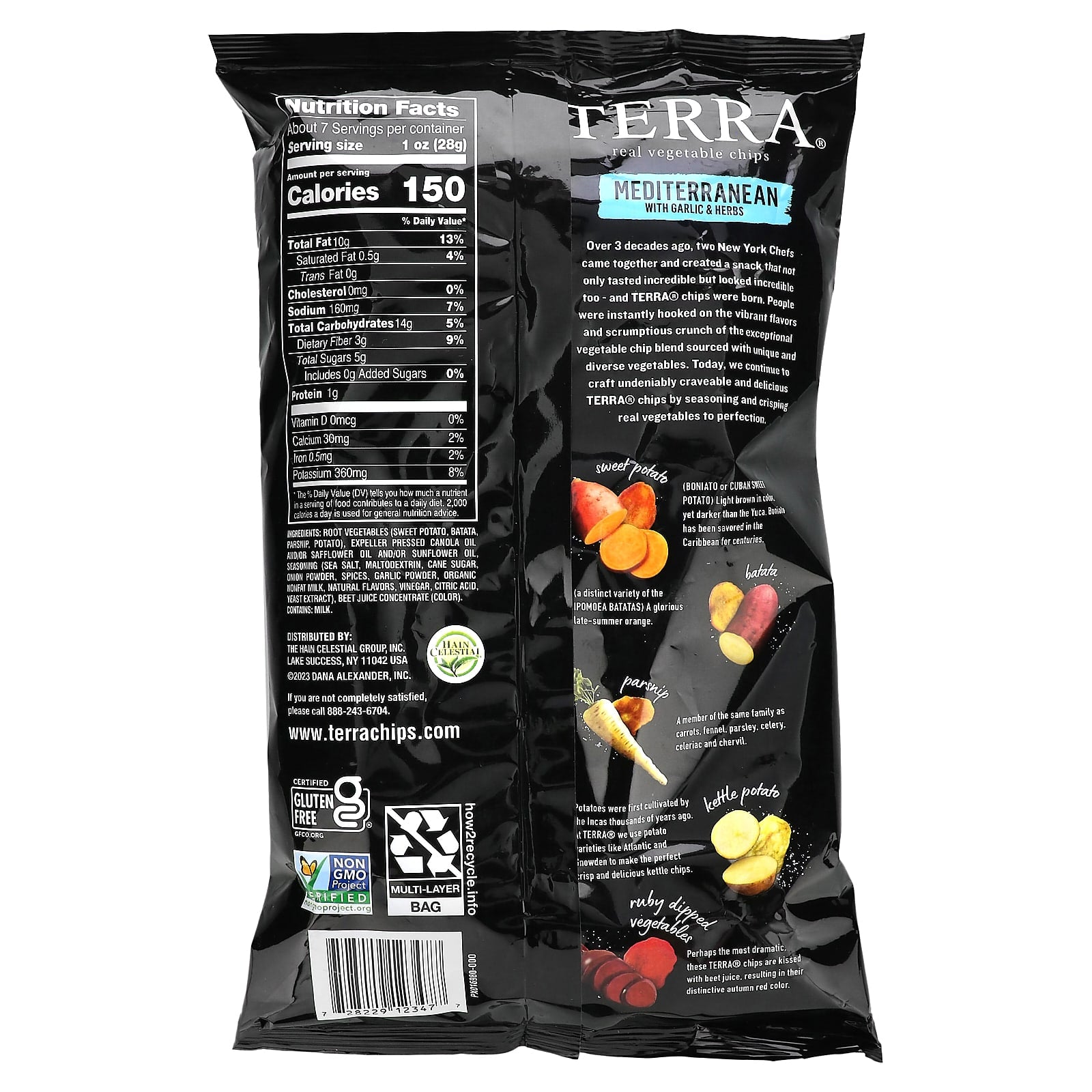 Terra, Real Vegetable Chips, Mediterranean With Garlic & Herbs, 6.8 oz (192 g) - Image 2