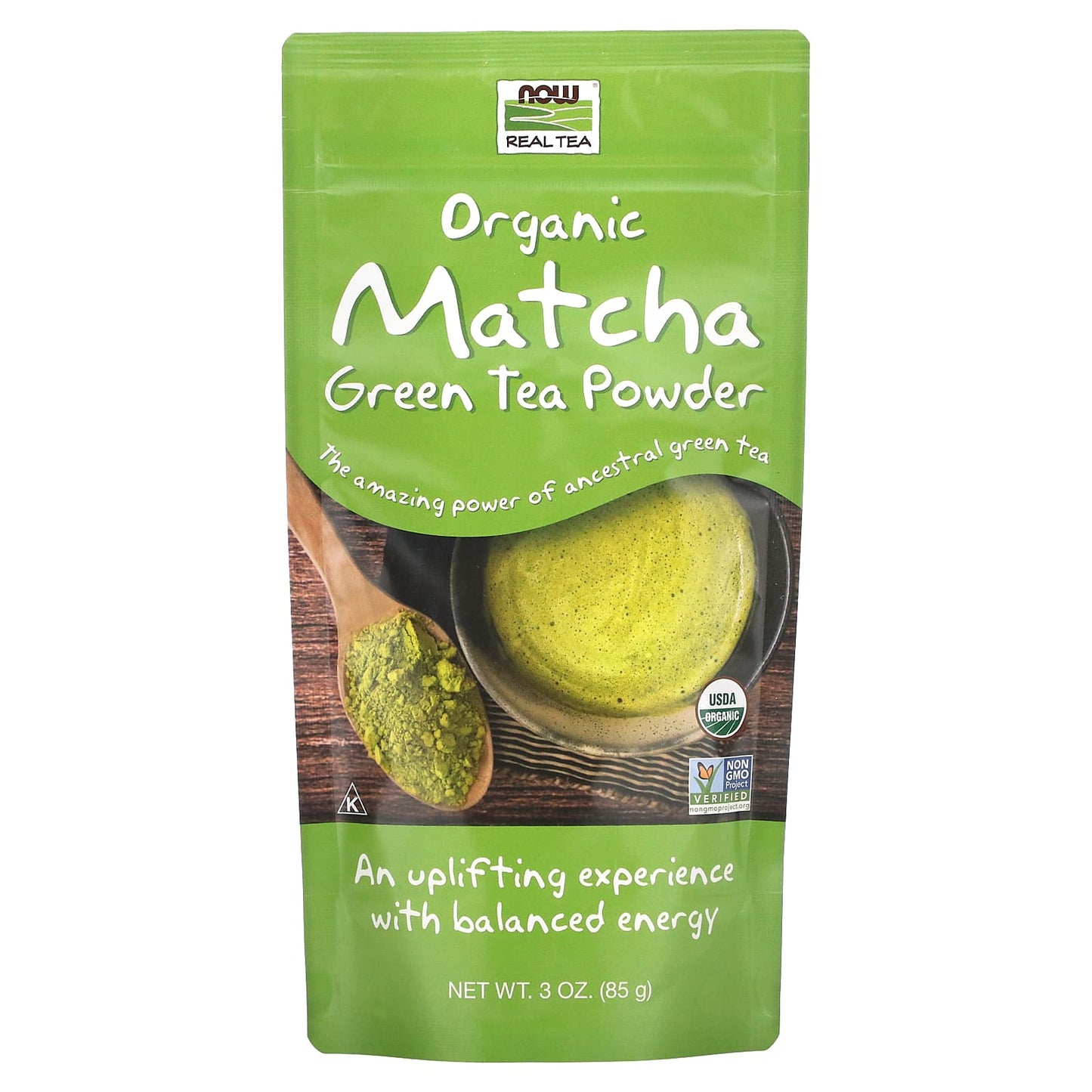 NOW Foods, Real Tea, Organic Matcha Green Tea Powder, 3 oz (85 g) - Image 1