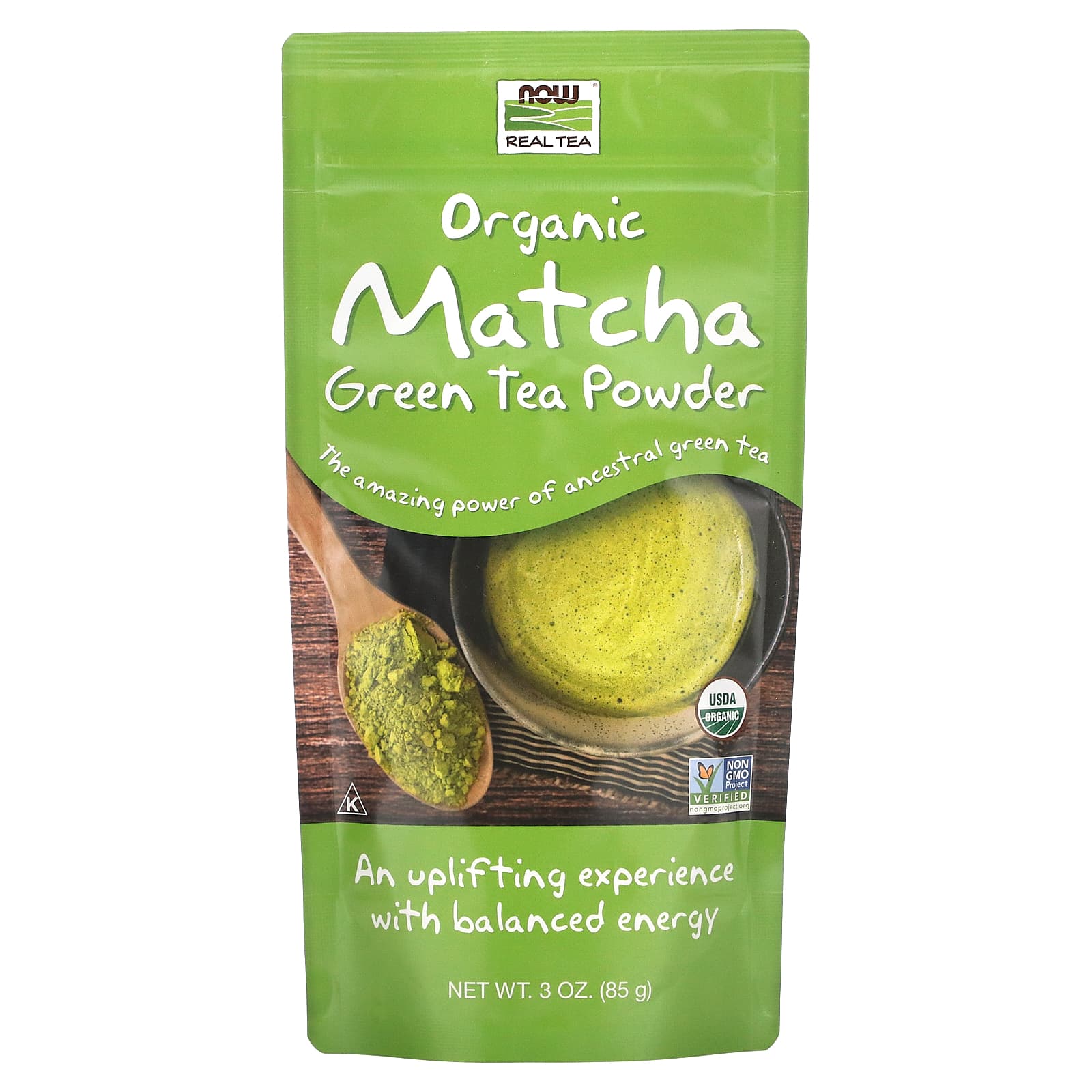 NOW Foods, Real Tea, Organic Matcha Green Tea Powder, 3 oz (85 g) - Image 1