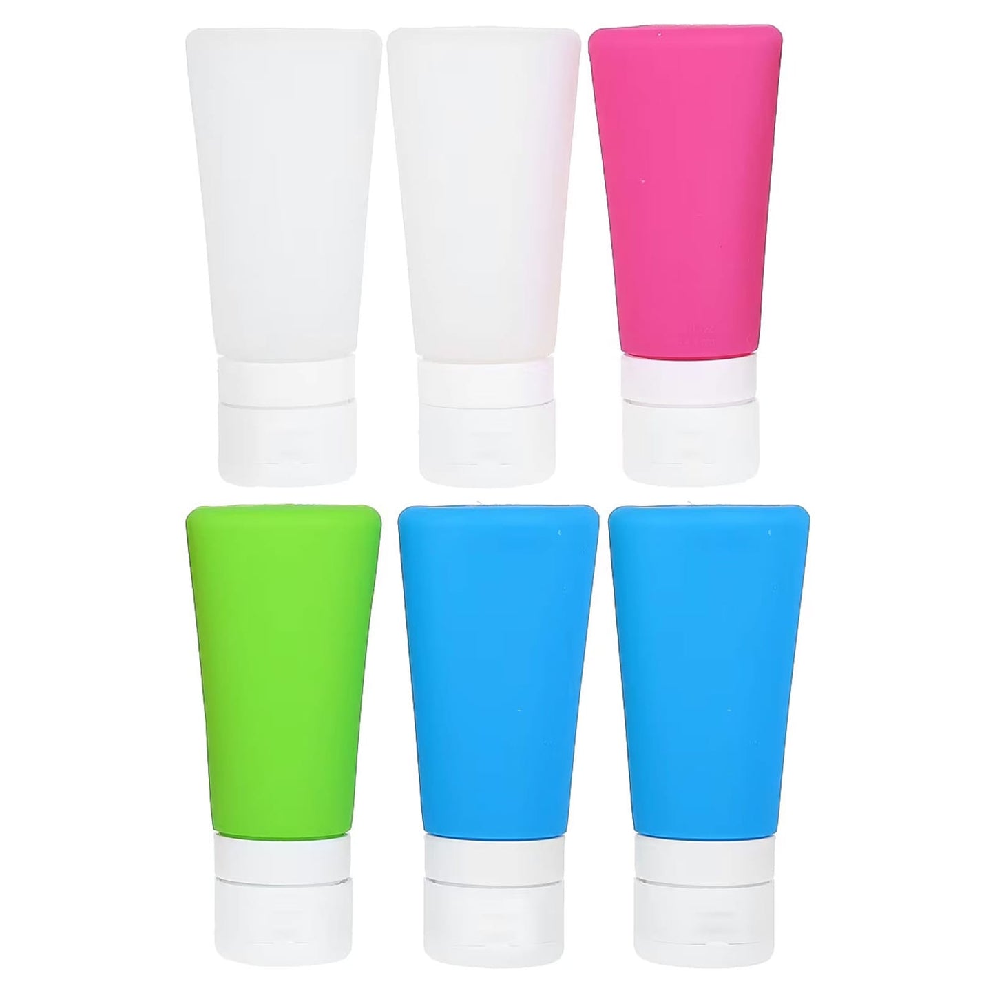 Flents 6-Piece Silicone Bottle Set, 3 oz Each - Image 1