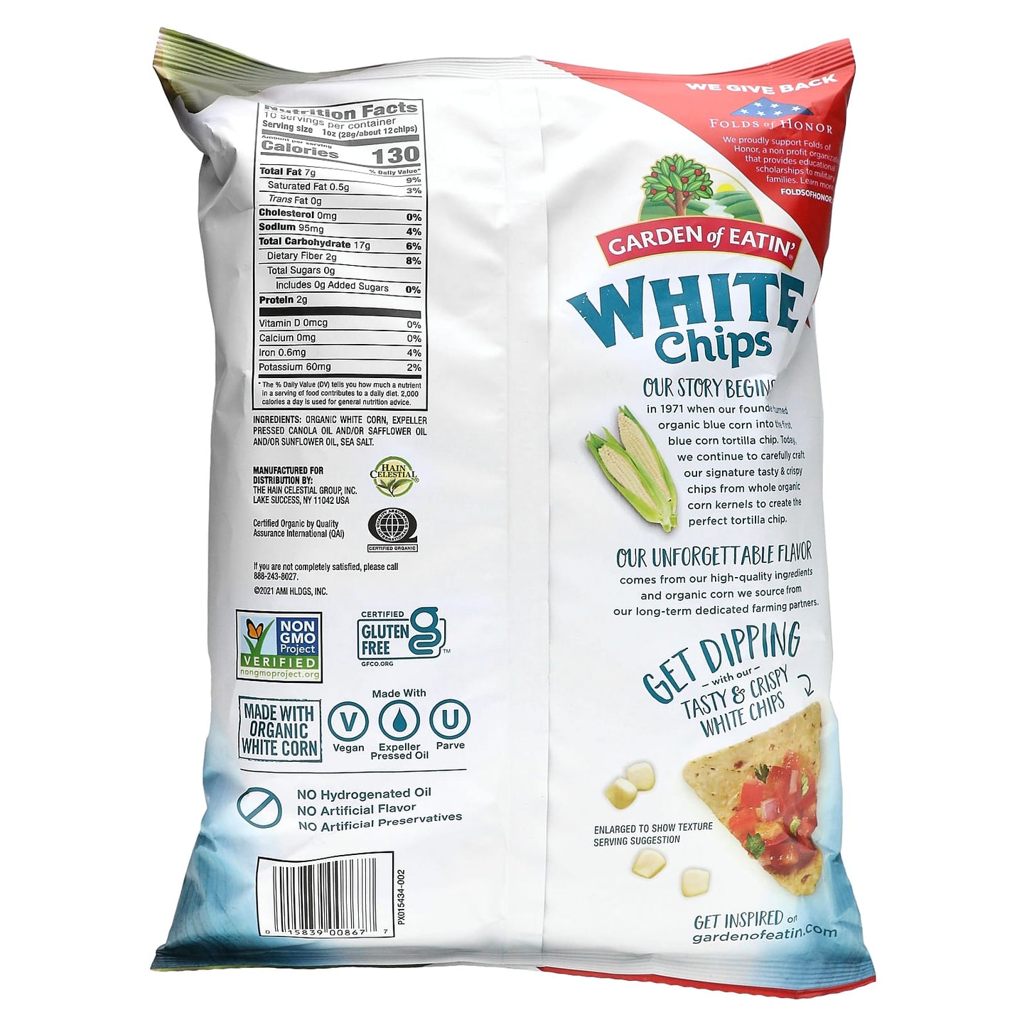 Garden of Eatin' Organic White Corn Tortilla Chips, 10 oz - Image 2