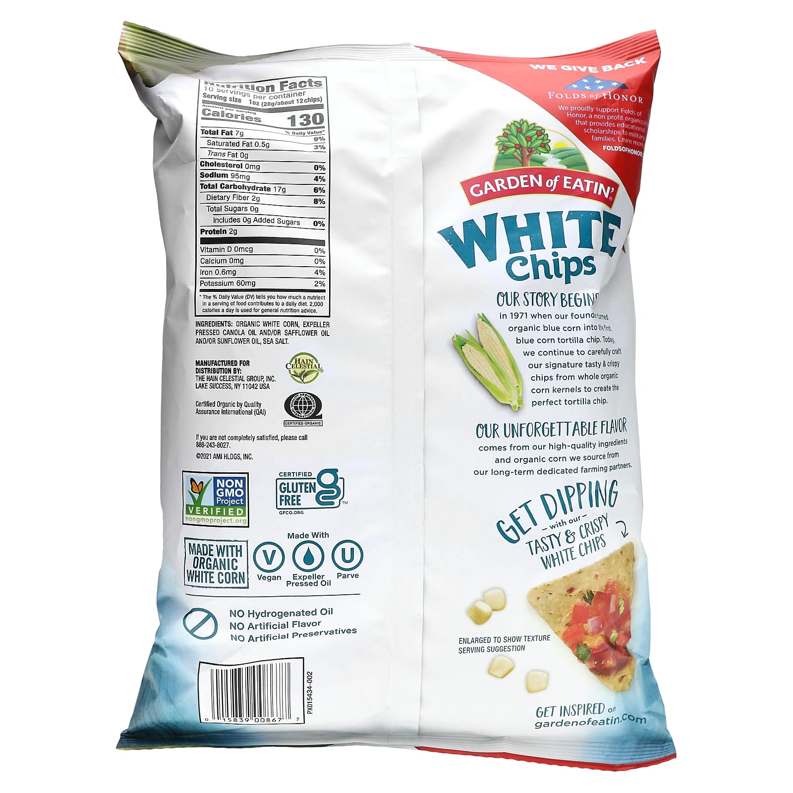 Garden of Eatin' Organic White Corn Tortilla Chips, 10 oz - Image 2