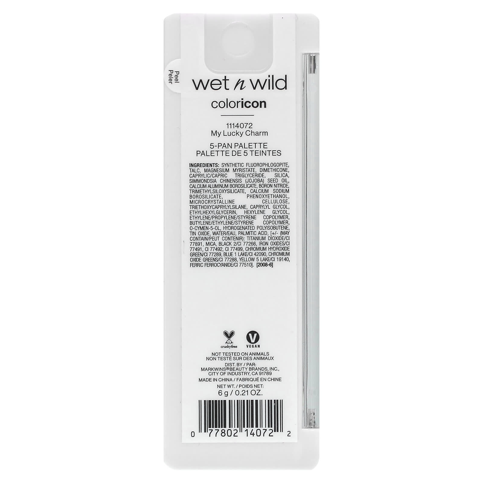 wet n wild, Color Icon, 5-Pan Shadow Palette, 1114072 My Lucky Charm, 0.21 oz (6 g) - Image 2