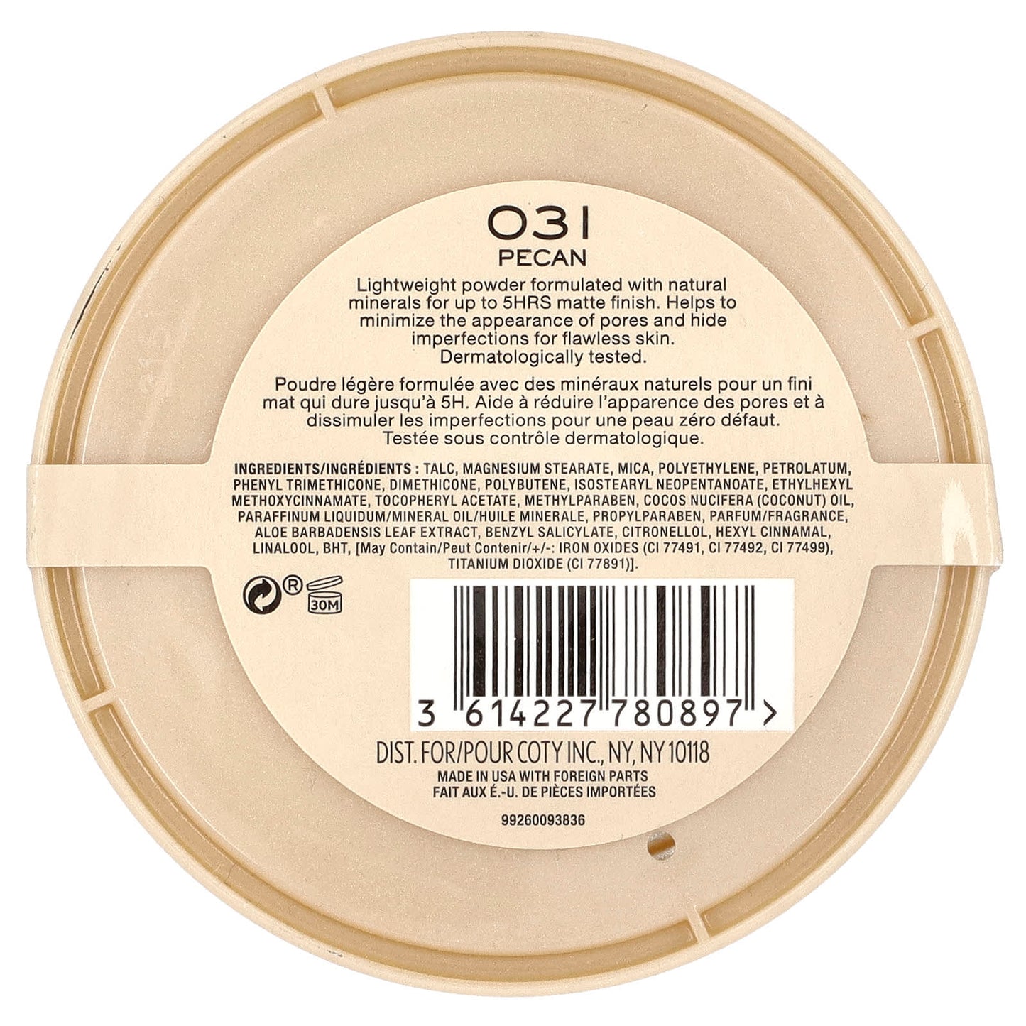 Rimmel London, Stay Matte, Lightweight-Mattifying Powder, 031 Pecan, 0.49 oz (14 g) - Image 2