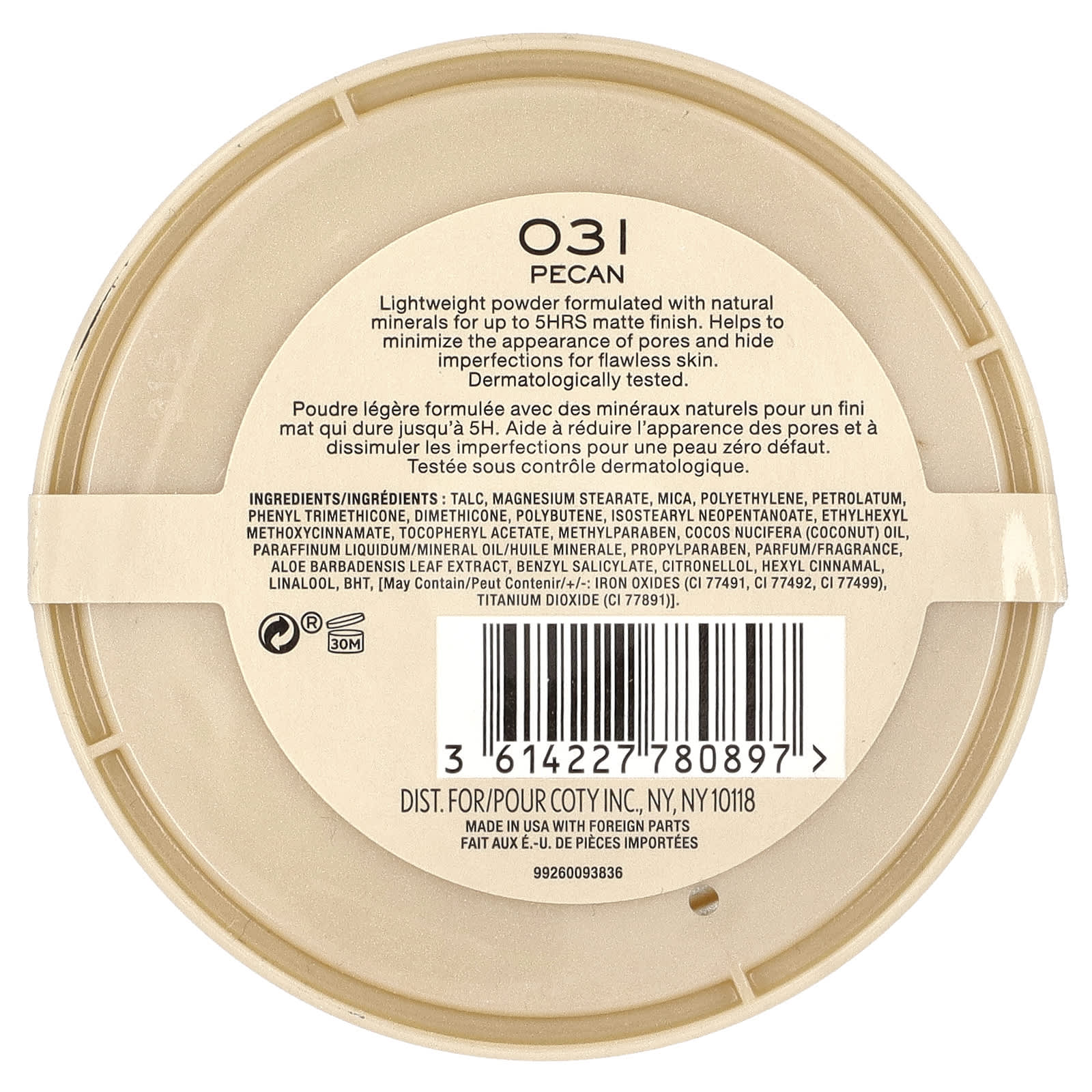 Rimmel London, Stay Matte, Lightweight-Mattifying Powder, 031 Pecan, 0.49 oz (14 g) - Image 2