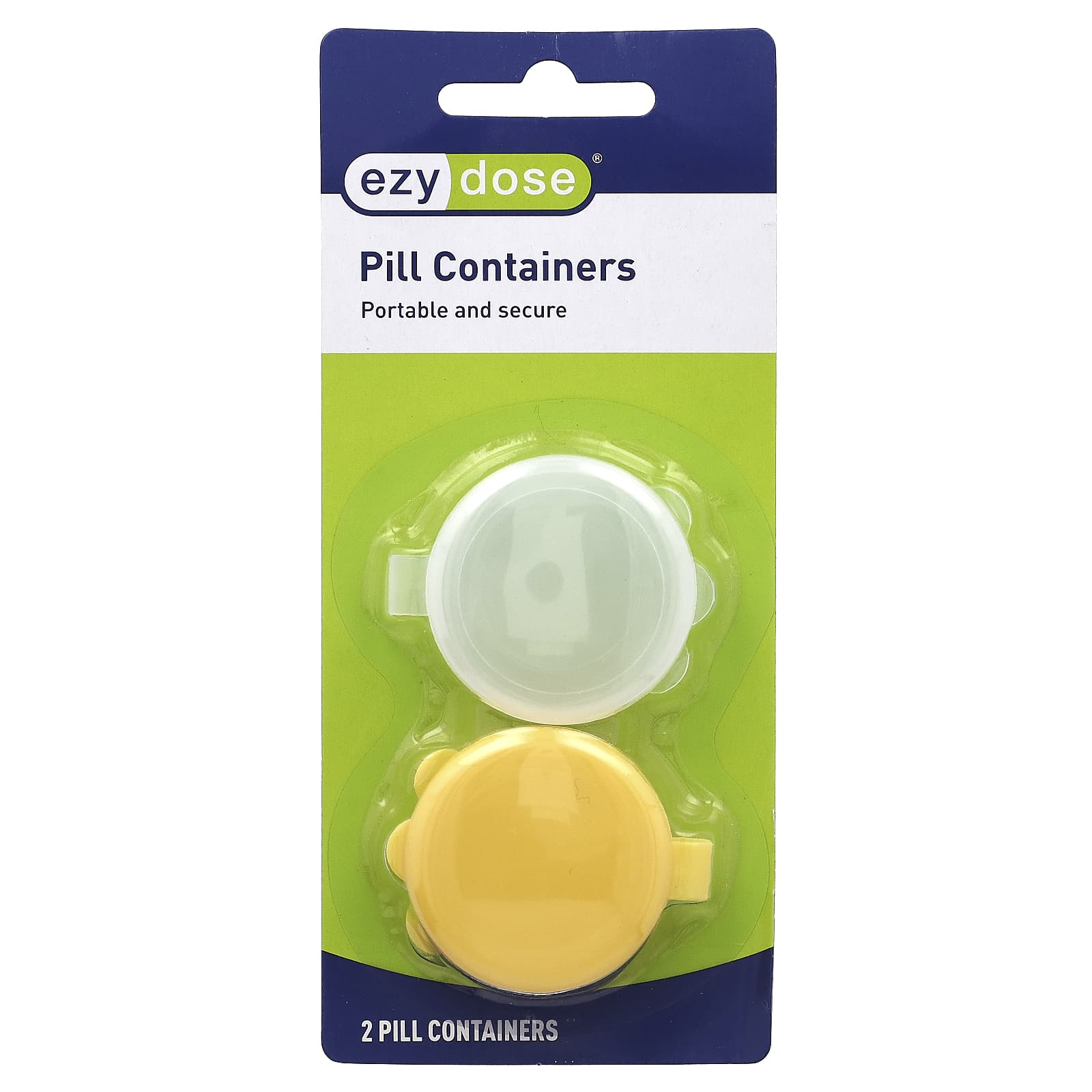 Portable Medication Containers by Ezy Dose, 2 Count - Image 1