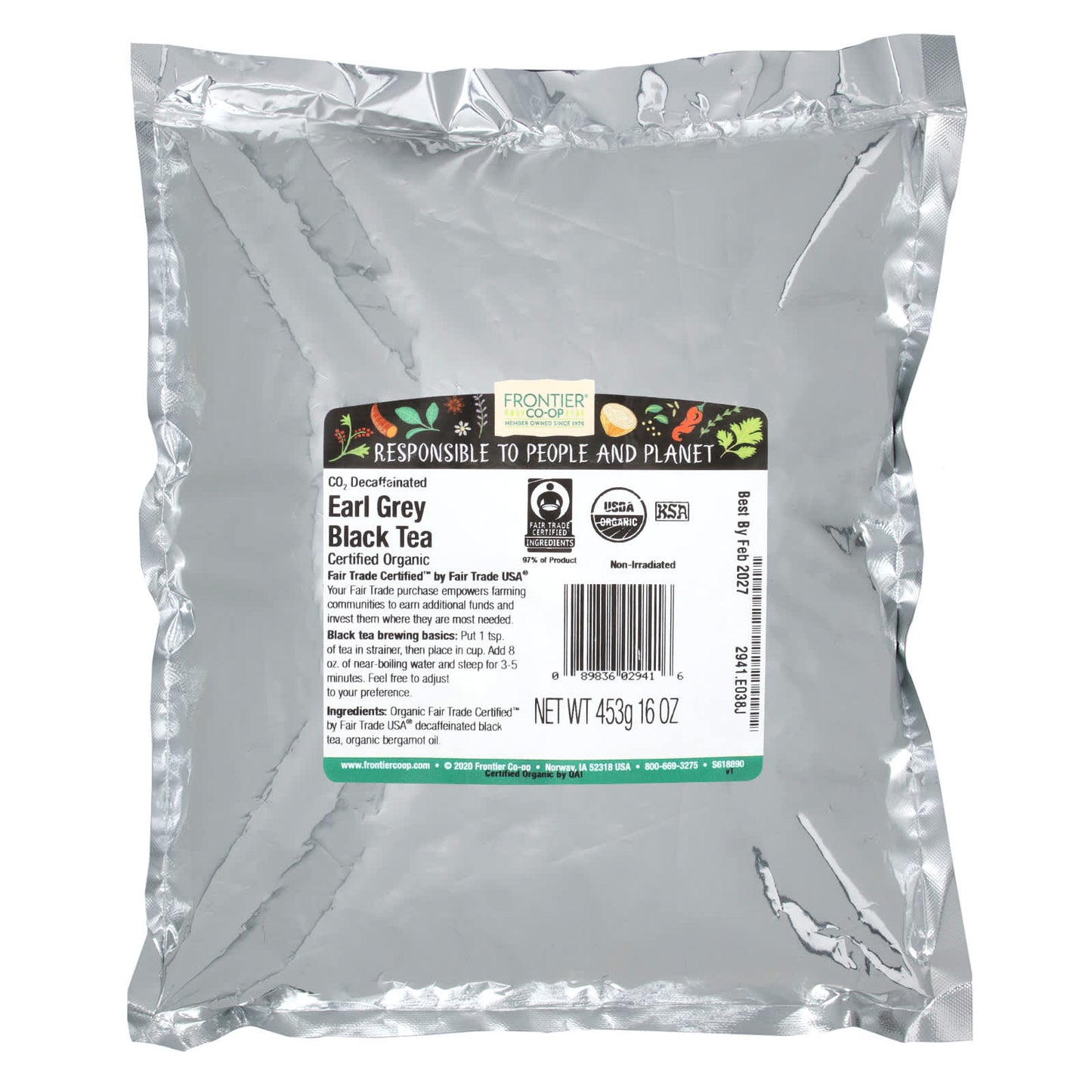Decaffeinated Organic Earl Grey Black Tea by Frontier Co-op (16 oz) - Image 2