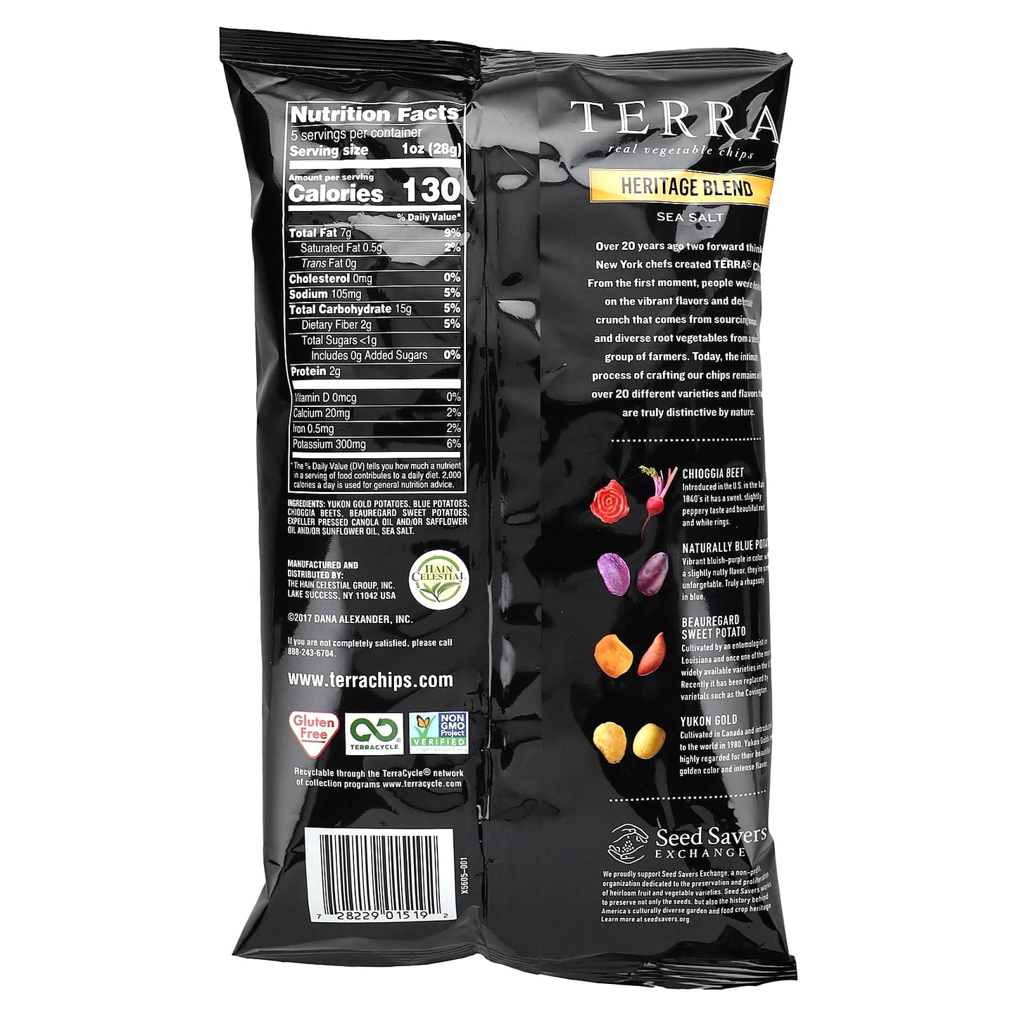 Terra, Real Vegetable Chips, Heritage Blend, Sea Salt, 5 oz (141 g) - Image 2