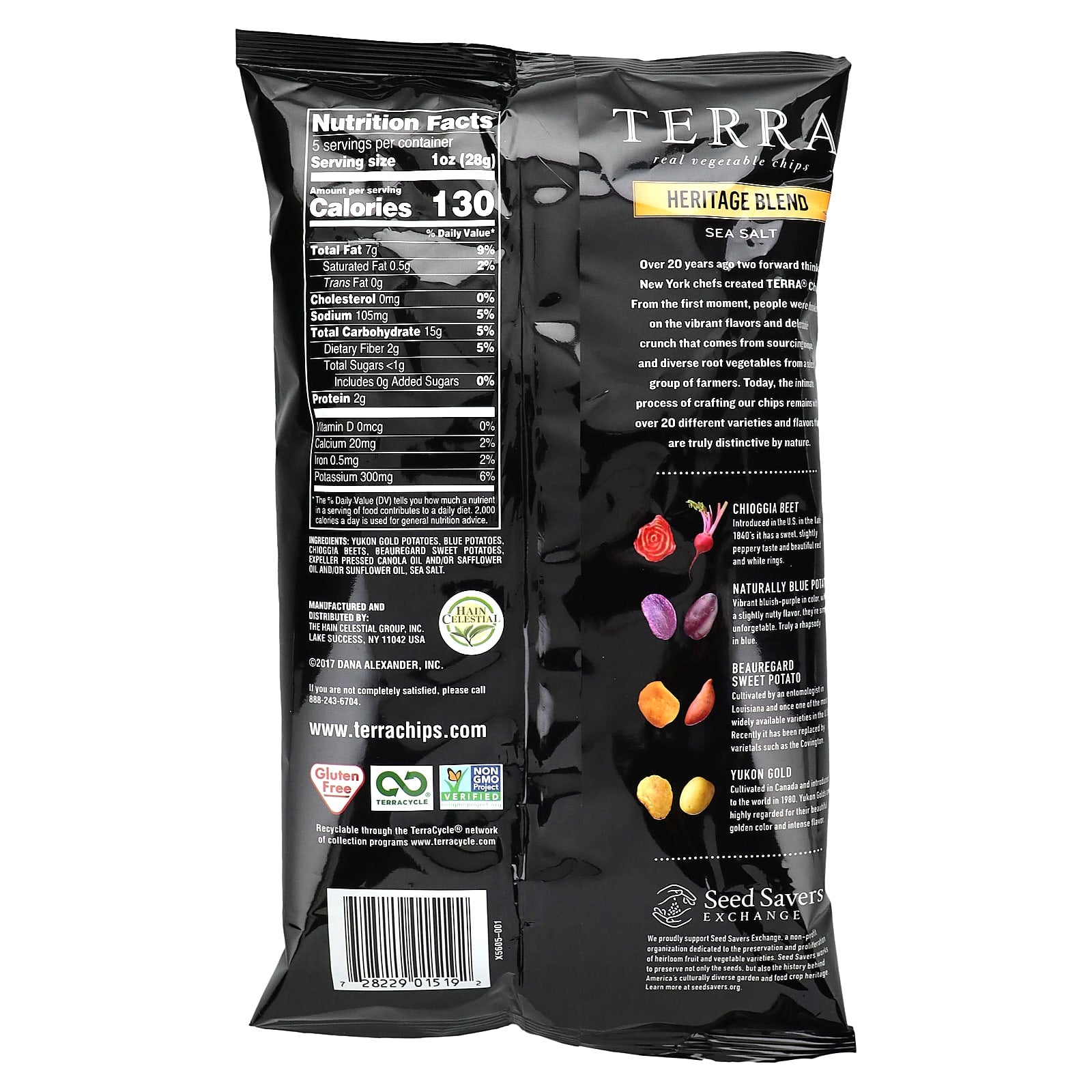 Terra, Real Vegetable Chips, Heritage Blend, Sea Salt, 5 oz (141 g) - Image 2