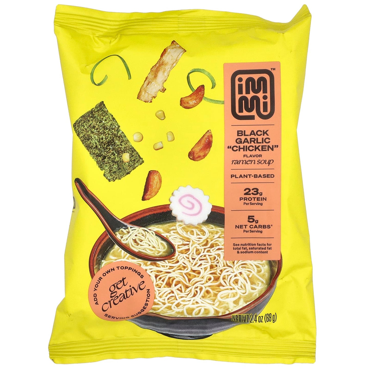 Immi Black Garlic Chicken Ramen, Plant-Based, 2.4 oz - Image 1