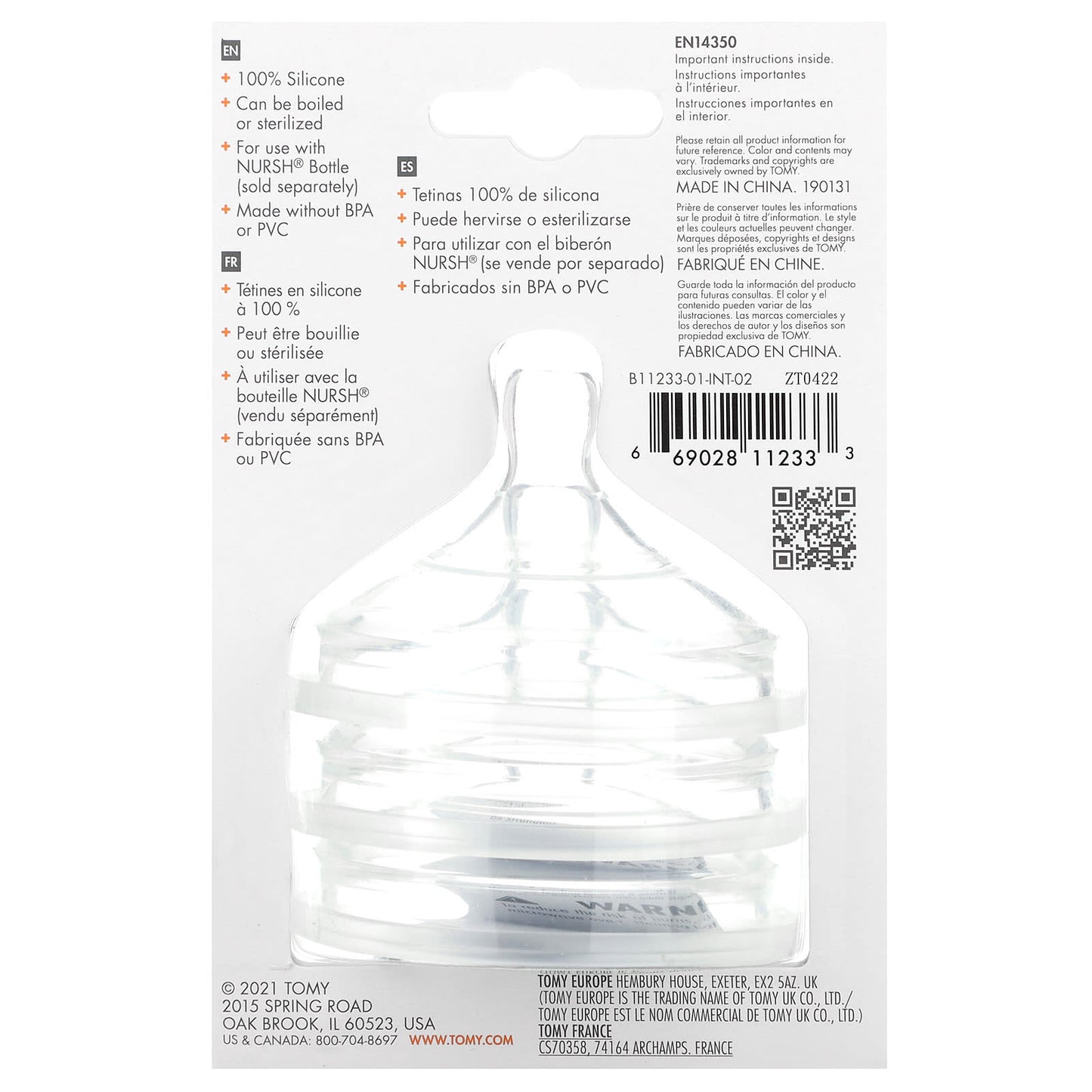 Boon Nursh Medium Silicon Nipples, 3+ Months, 3 Pack - Image 2
