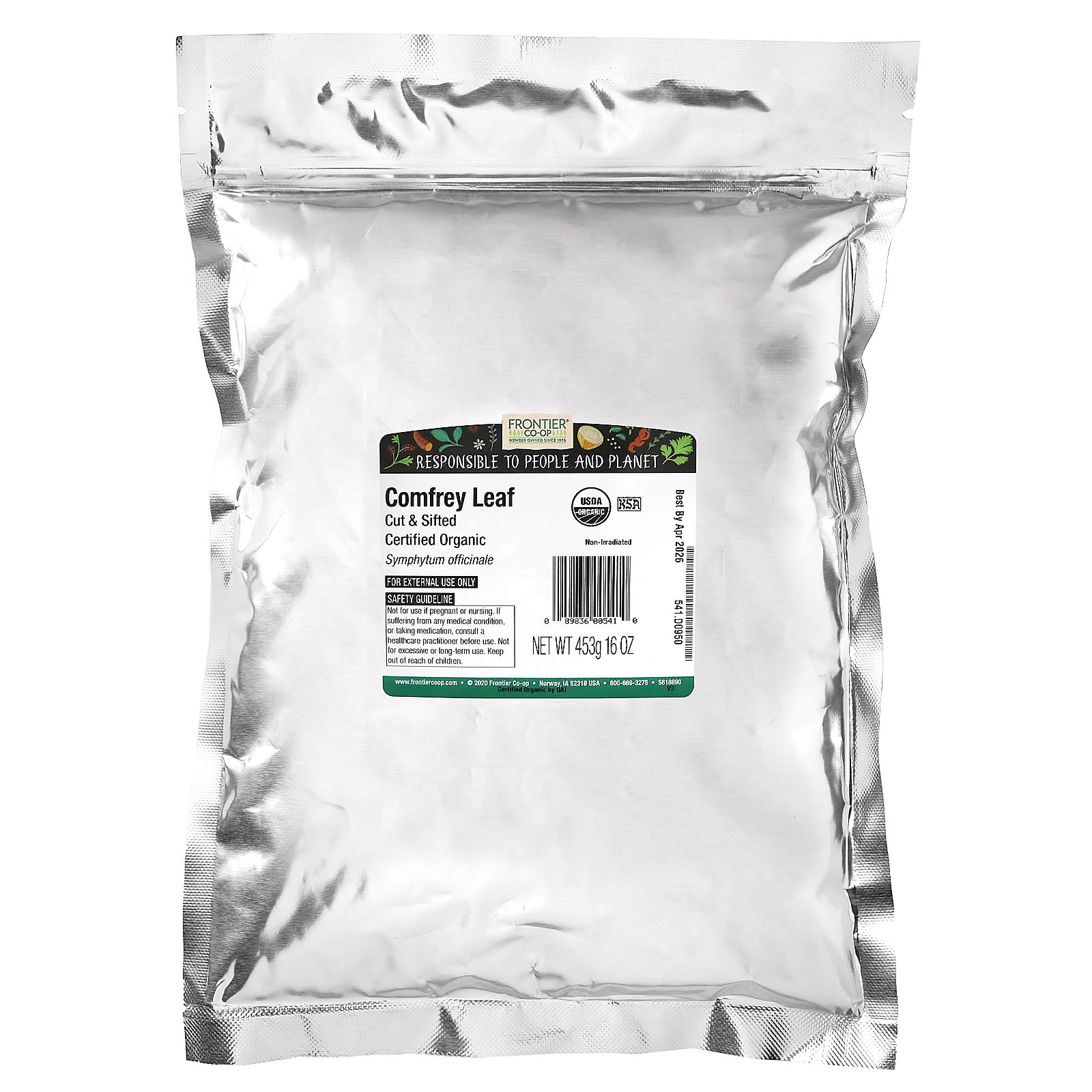 Organic Comfrey Leaf, Cut & Sifted for Skin & Hair - 16 oz - Image 2