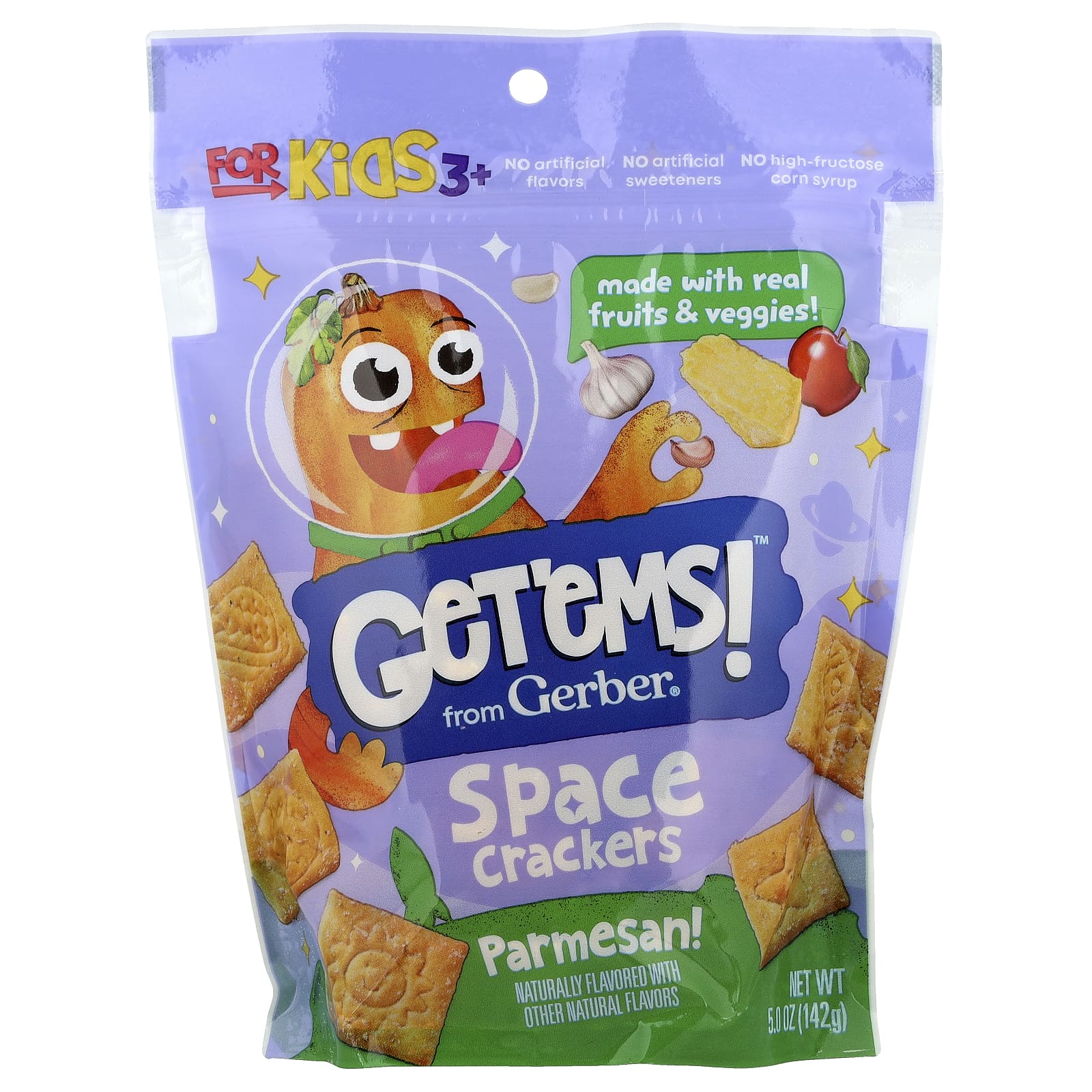 Gerber Space Crackers for Kids 3+, Parmesan, 5 oz (142g) - Image 1